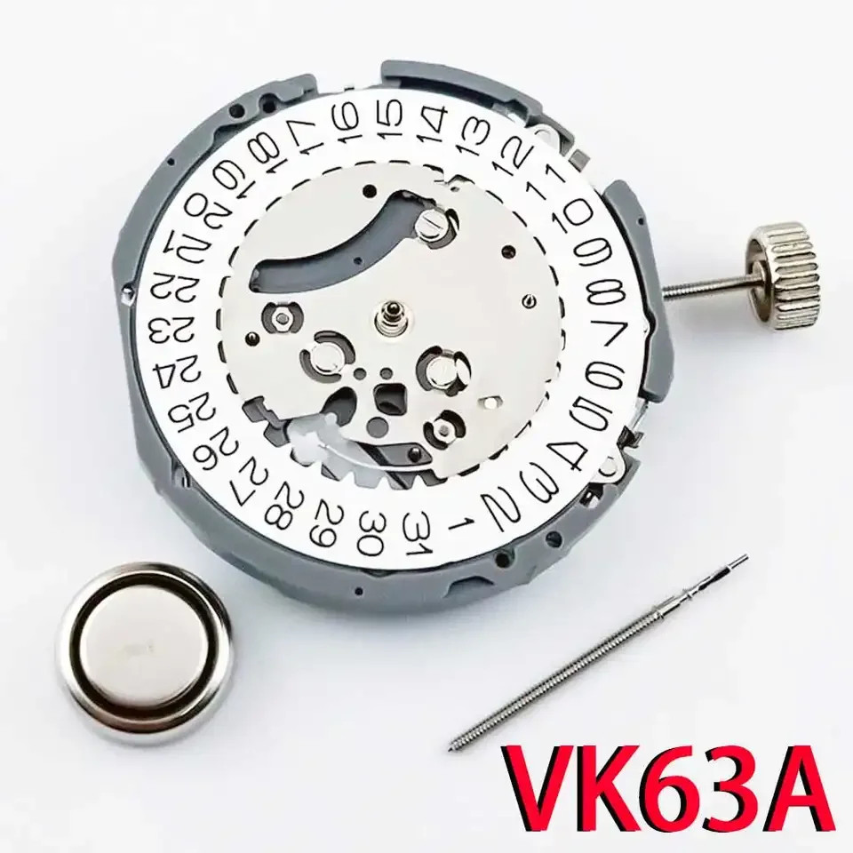 Japan Genuine VK63A Chronograph Quartz Movement with Battery Japan Original Mech