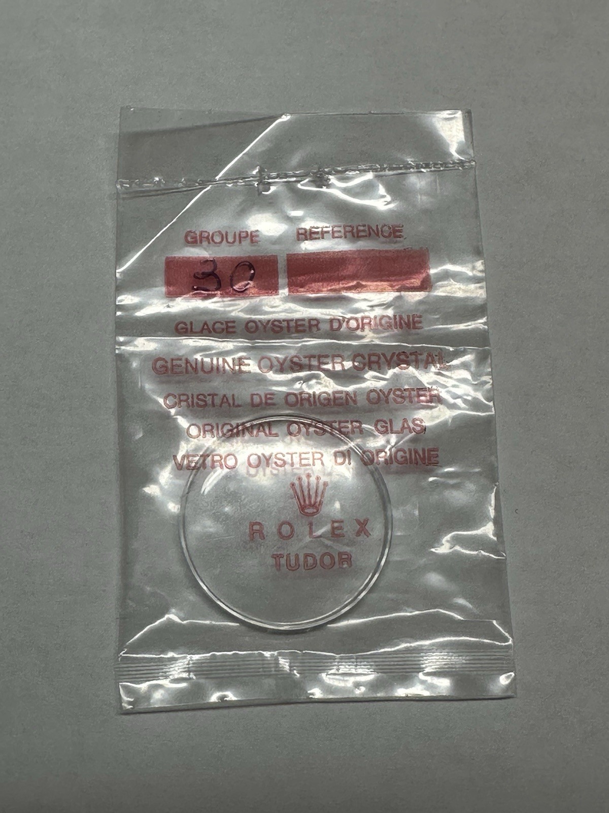 NOS Rolex Tropic 30 Watch Crystal For Rolex Oyster Speedking + Oyster Perpetual
