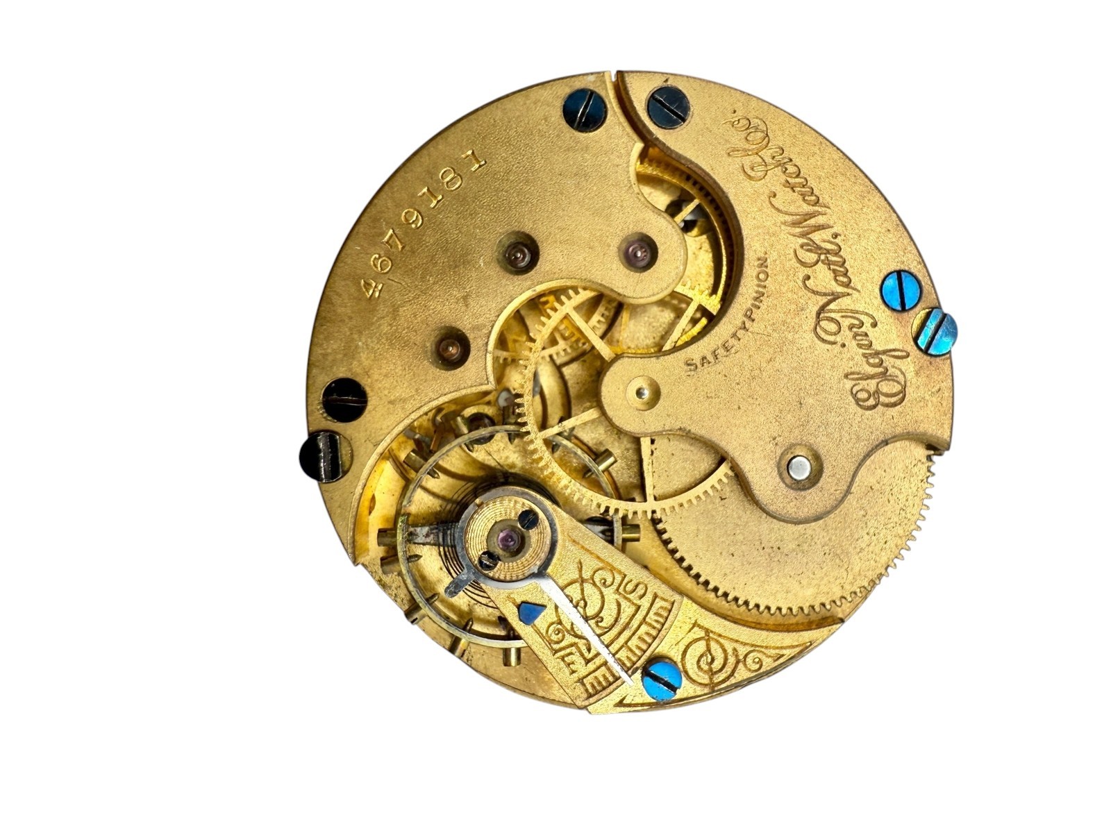 Antique 1893 6s Elgin Grade 118 Pocket Watch Movement
