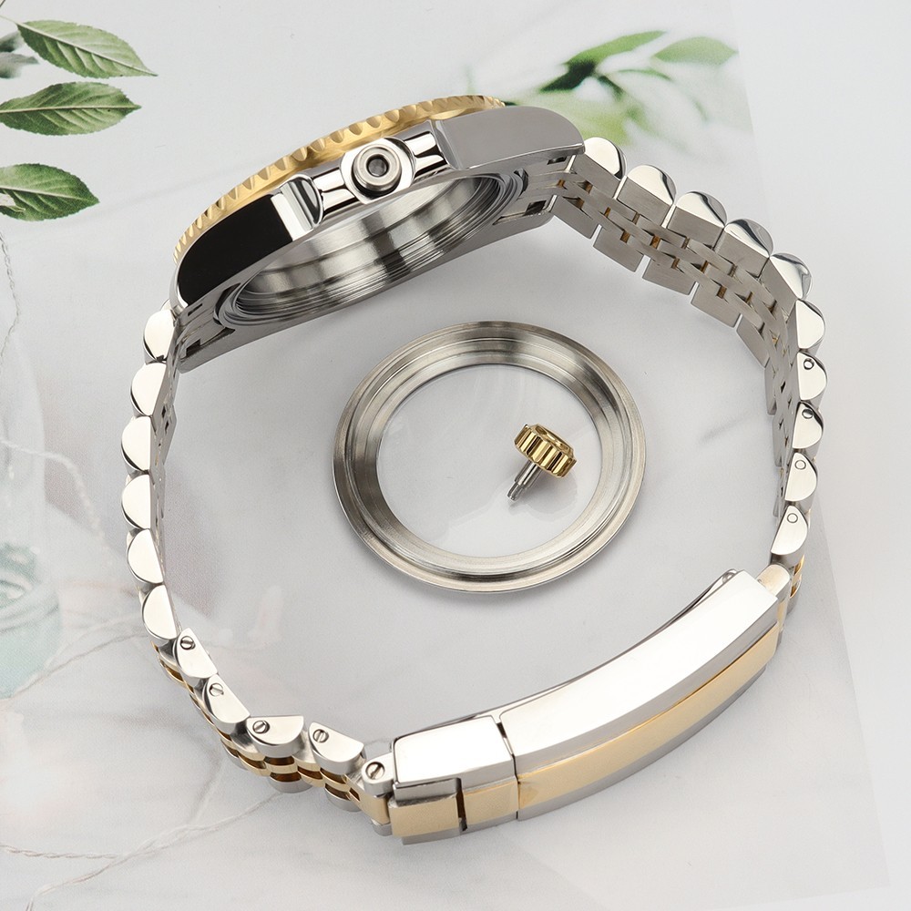 40mm Oyster Perpetual Watch Cases+Jubilee Bracelet Sapphire For Seiko NH35 NH36