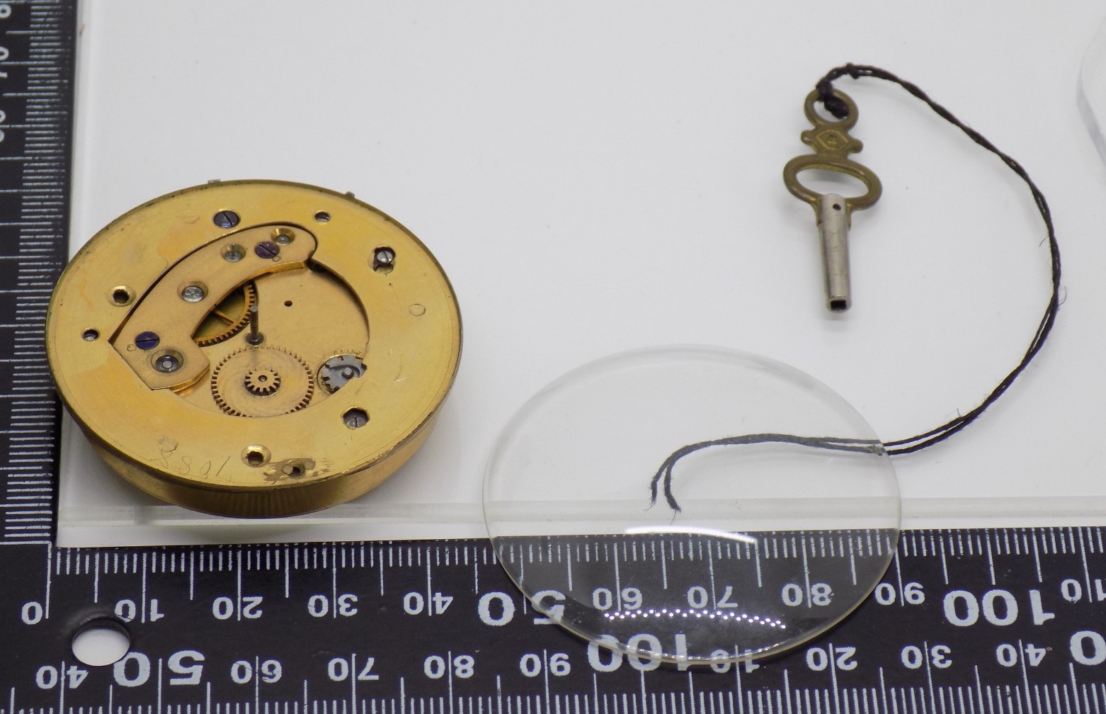1805-1855 Joseph Johnson Verge Fusee Liverpool Pocket Watch Movement Part Key +