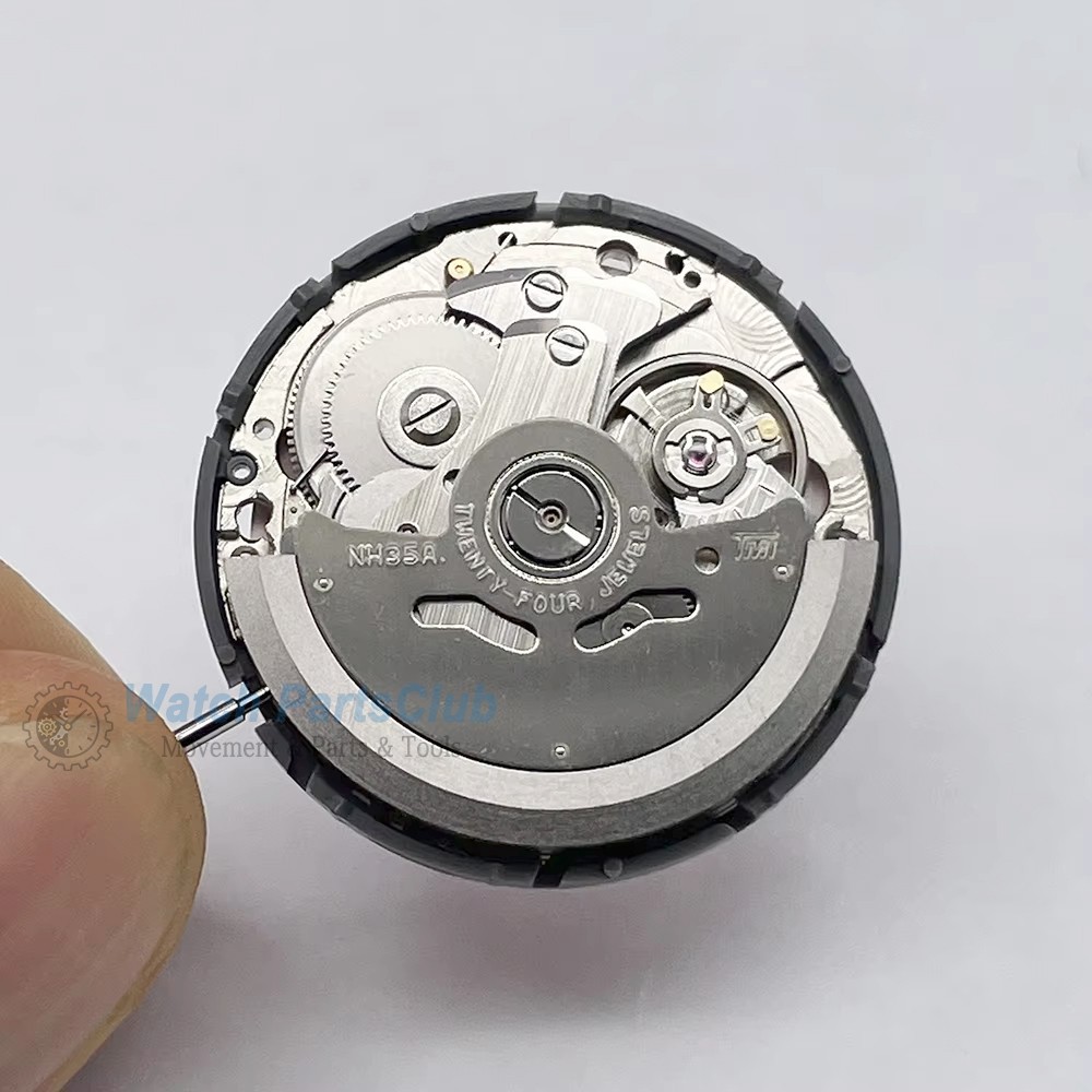 NEW Genuine Japan NH35A Movement Blue Datewheel 3H/3.8H Crown 24 Jewels 21600bph