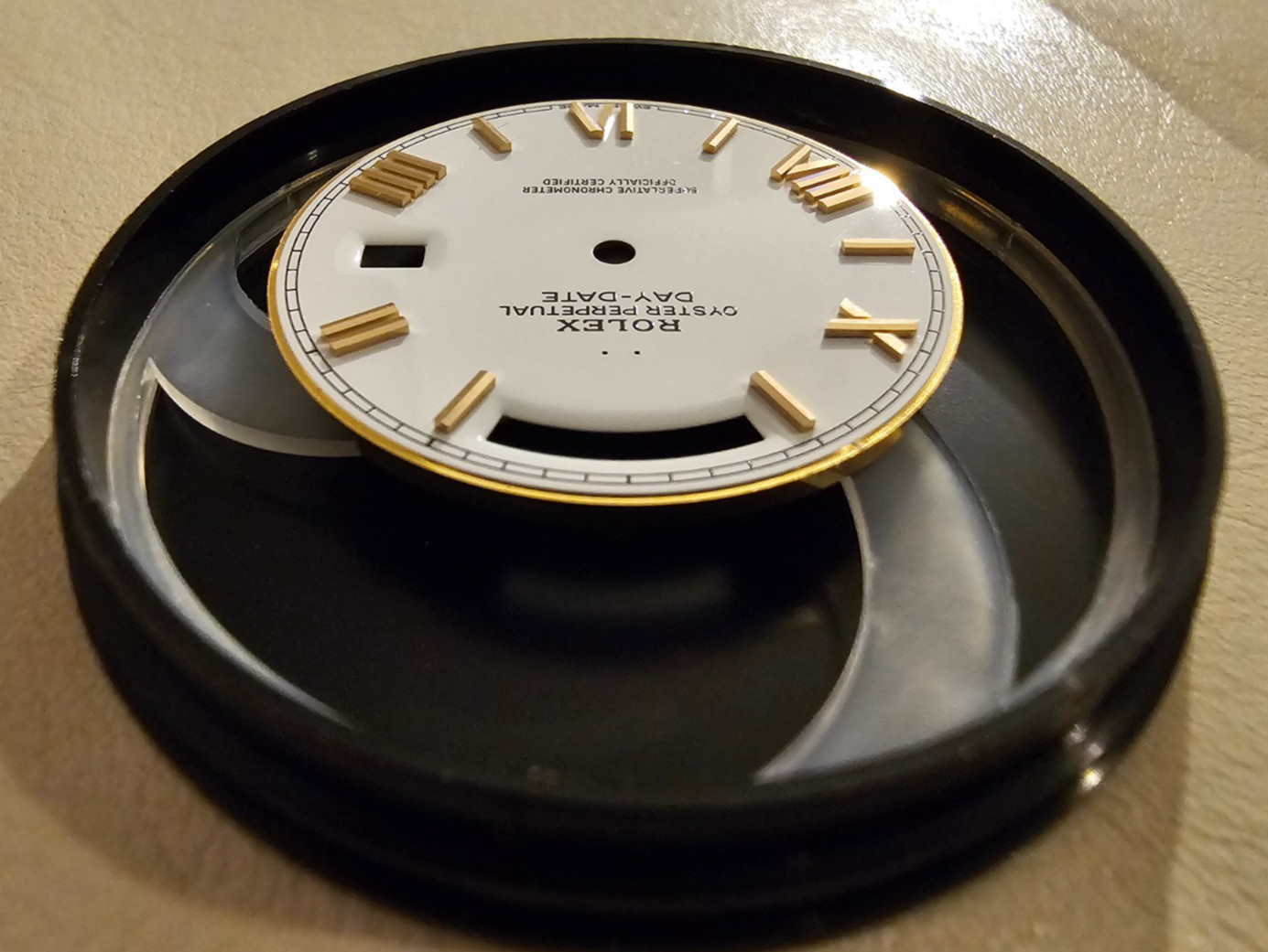 Genuine Rolex Day-Date 40 Dial – White Roman “Porcelain” – Ref 228238/228235