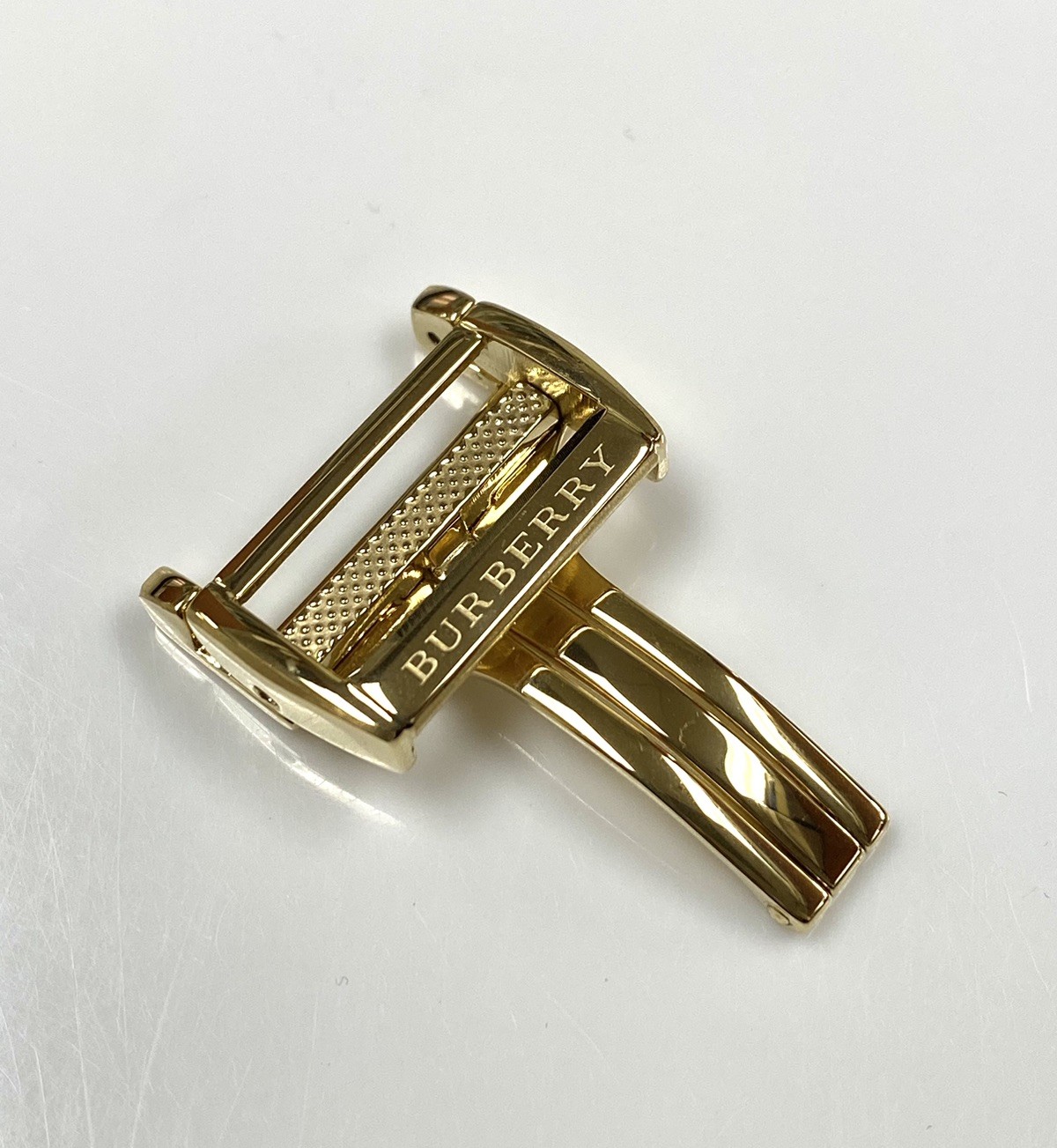 Original Burberry 18mm Gold Color Deployment Band Watch Buckle