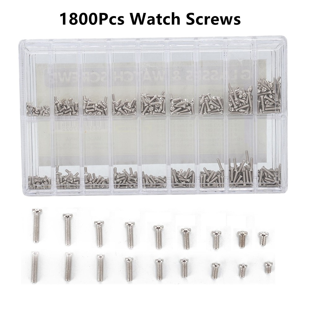 1 Box Stainless Steel Watch Mini Screw Assortment Repair Glass Watch Back n