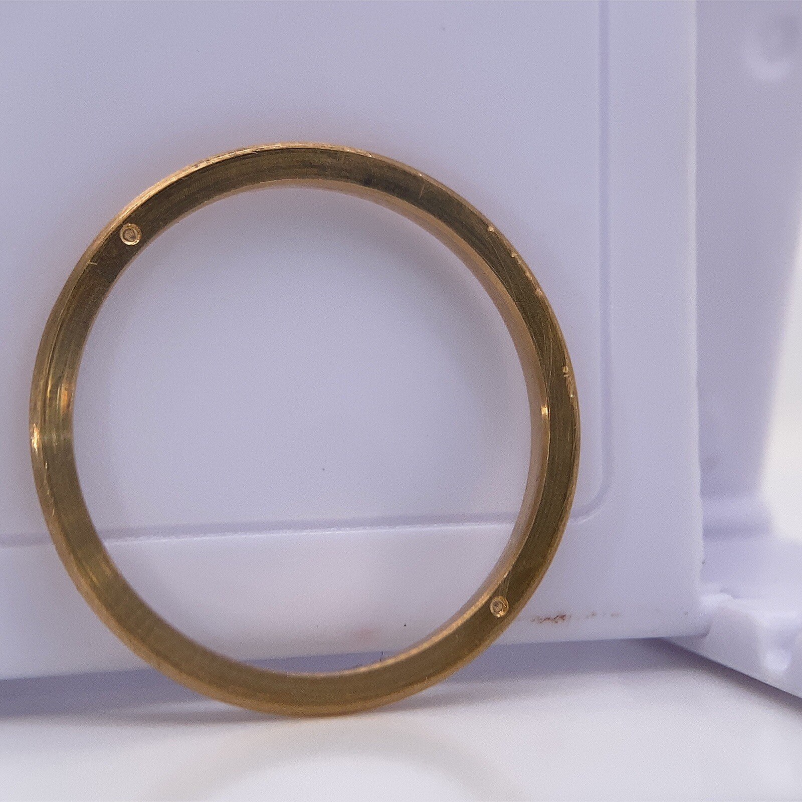 18K Solid Yellow Gold 26 mm Fluted Bezel For Rolex Watch
