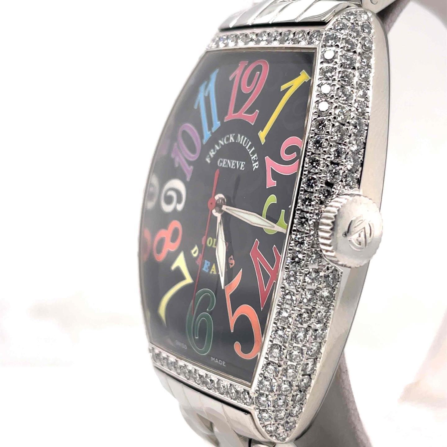Franck Muller Cintrée Curvex Color Dreams Auto 32mm Factory DiamondBezel 5850SCD