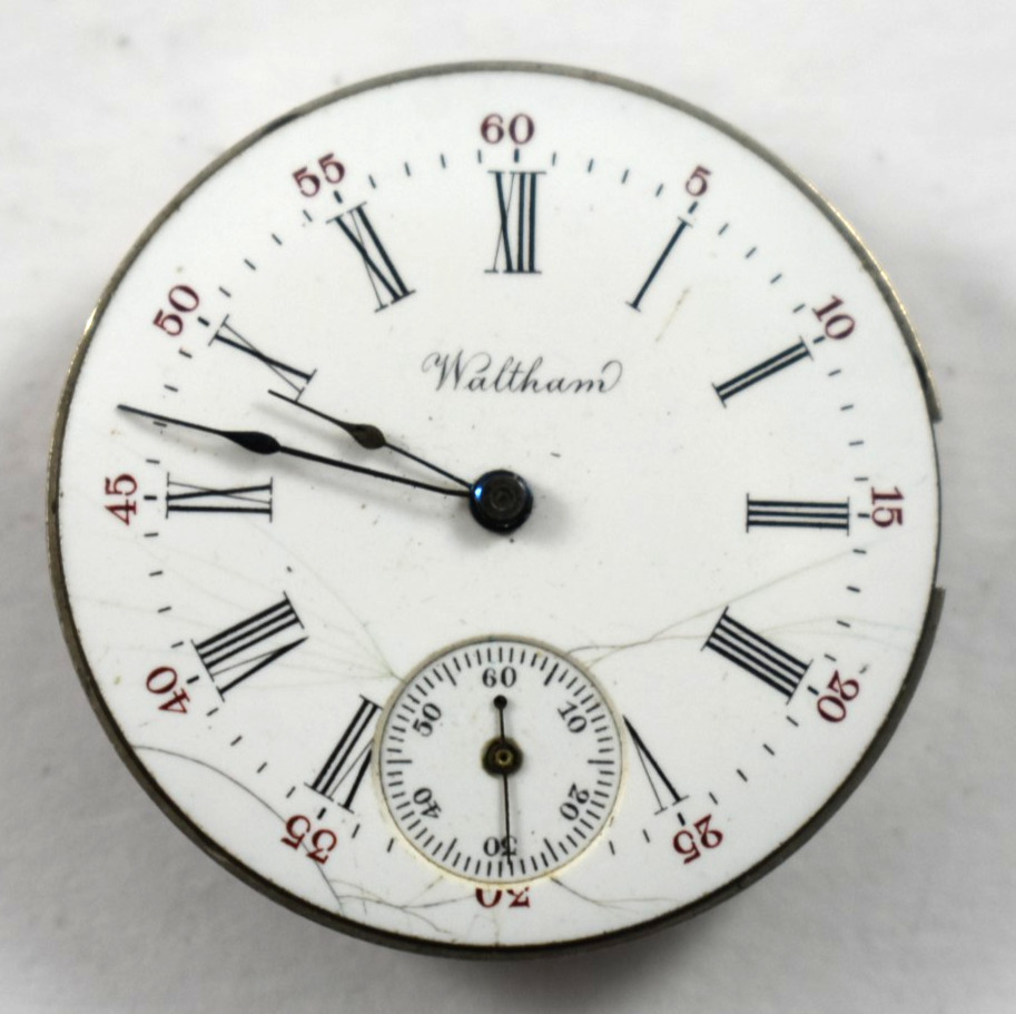 Vintage Waltham Lady Waltham 0s 16J Hunting Pocket Watch Movement lot.qq