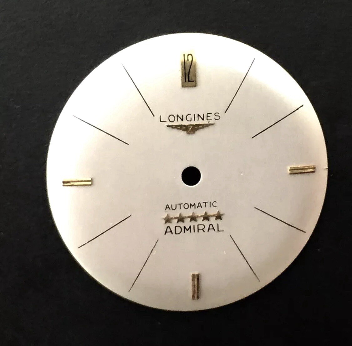 Vtg Authentic White Dial for Longines Admiral Automatic Mens Watch