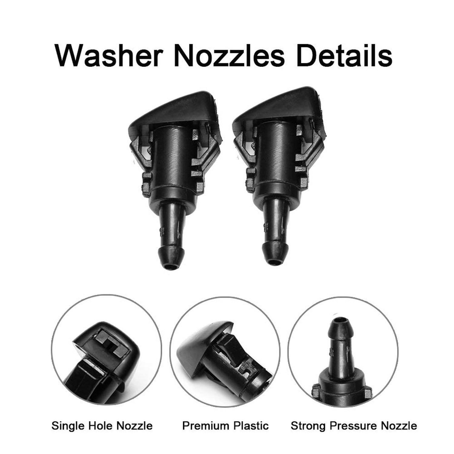 4805742AC Front Windshield Washer Nozzles Kit for Dodge, Jeep, Ram Replaces O…