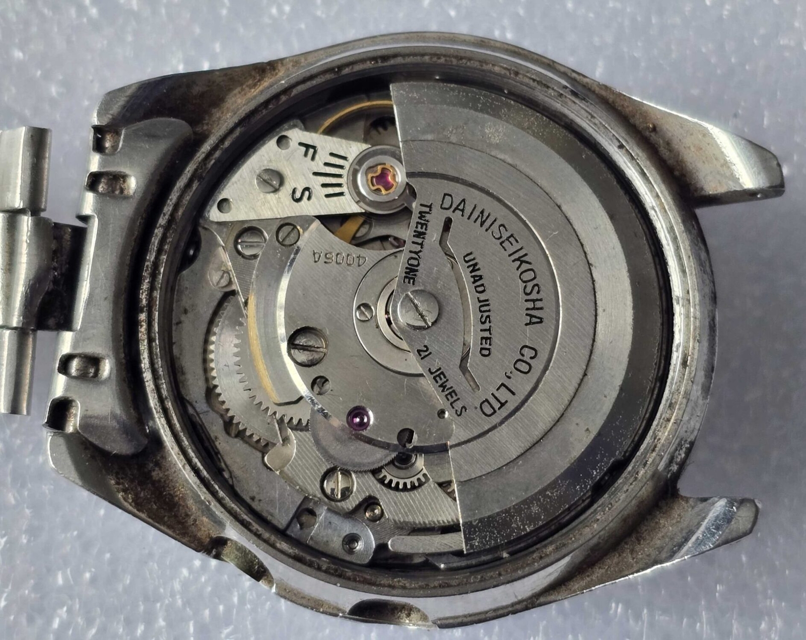 VTG DIANI SEIKOSHA BELL-MATIC Steel Watch. Ref: 4006-7029. Cal: 4006A. For Repai