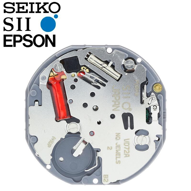 Japan SII / TMI / Epson VD72-HCP2 Watch Movement, 10 1/2 Ligne, 2 Hands, Ht 5.78