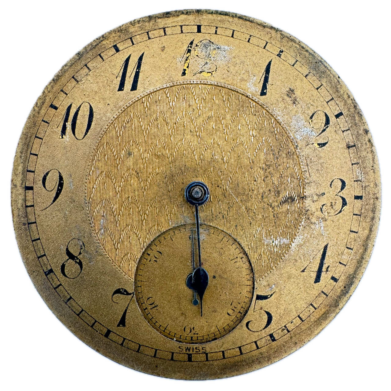 Antique 42mm Knickerbocker 7J Mechanical Open Face Pocket Watch Movement Swiss
