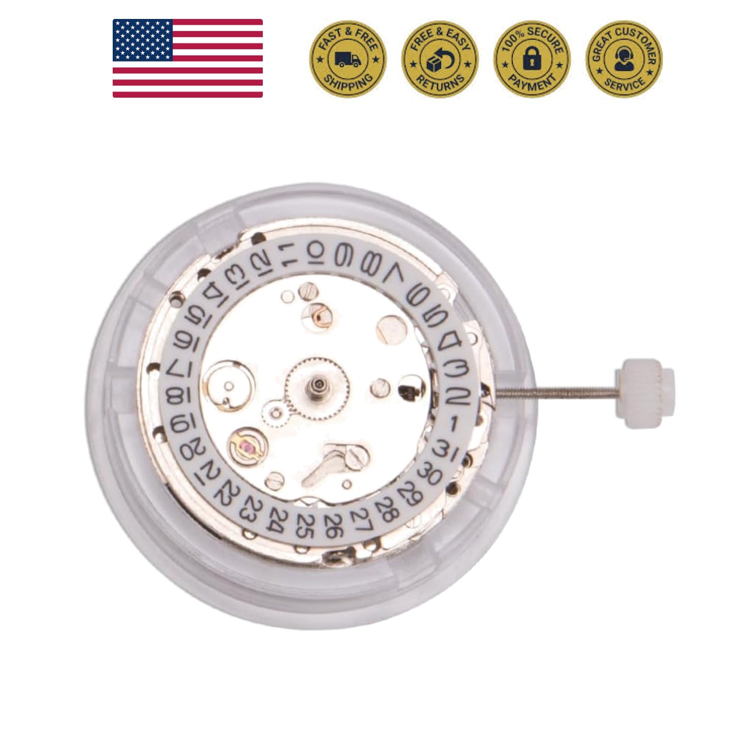 1Pcs Automatic Mechanical Watch Wrist Movement Day Date 2813 High Accuracy Pa…