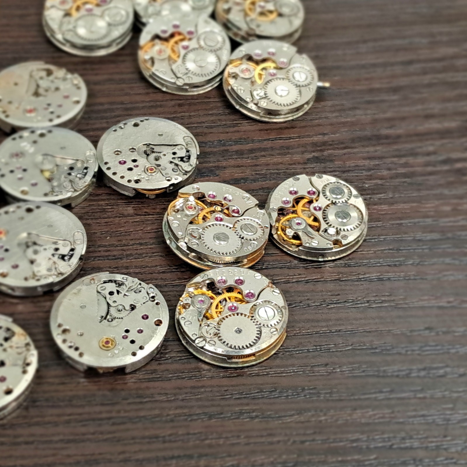Lot of 12 Chaika 16mm Watch Movements USSR Vintage Soviet Mechanical Parts