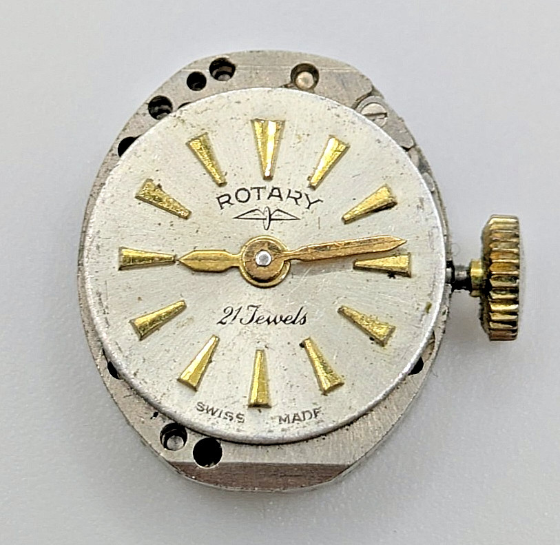 Rotary AS 1677 21 Jewels Manual Wind Watch Movement Swiss UNTESTED 15.6mm