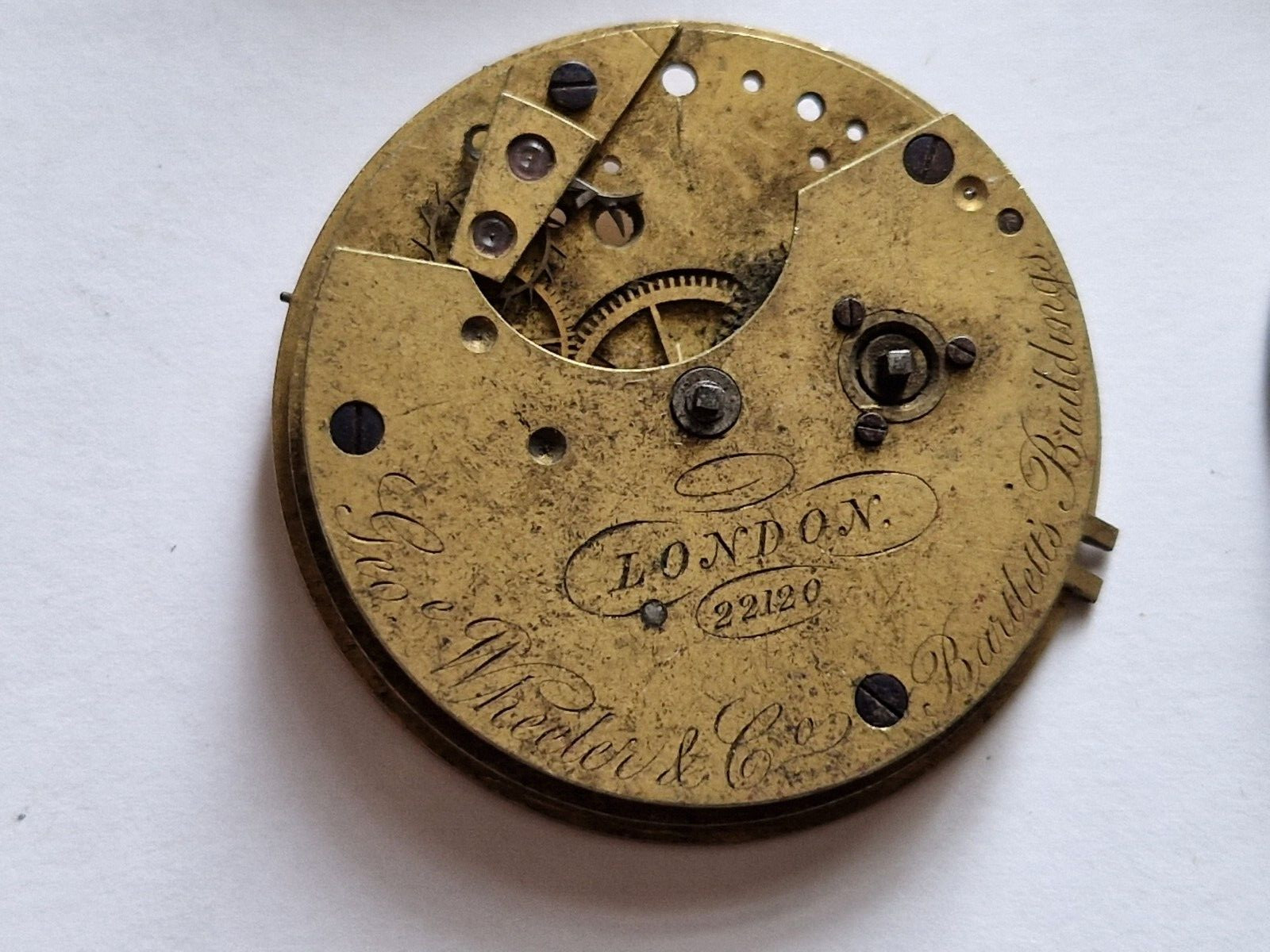 antique pocket watch movements Dent London Leo Wheeler Palfryman joblot