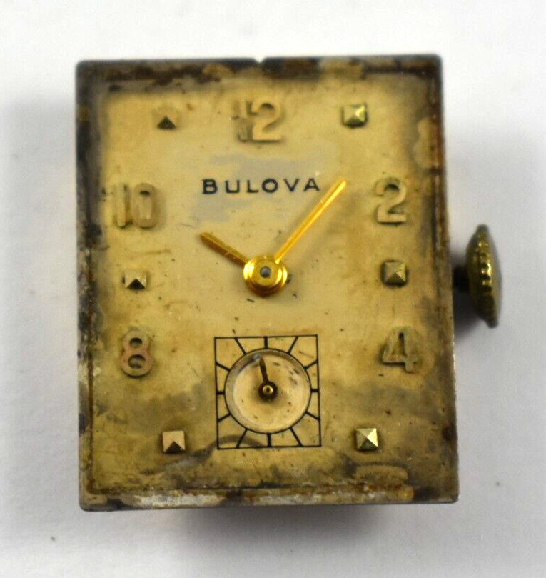 Vintage Bulova Manual Wind 21J 8AE Wrist Watch Movement lot.t
