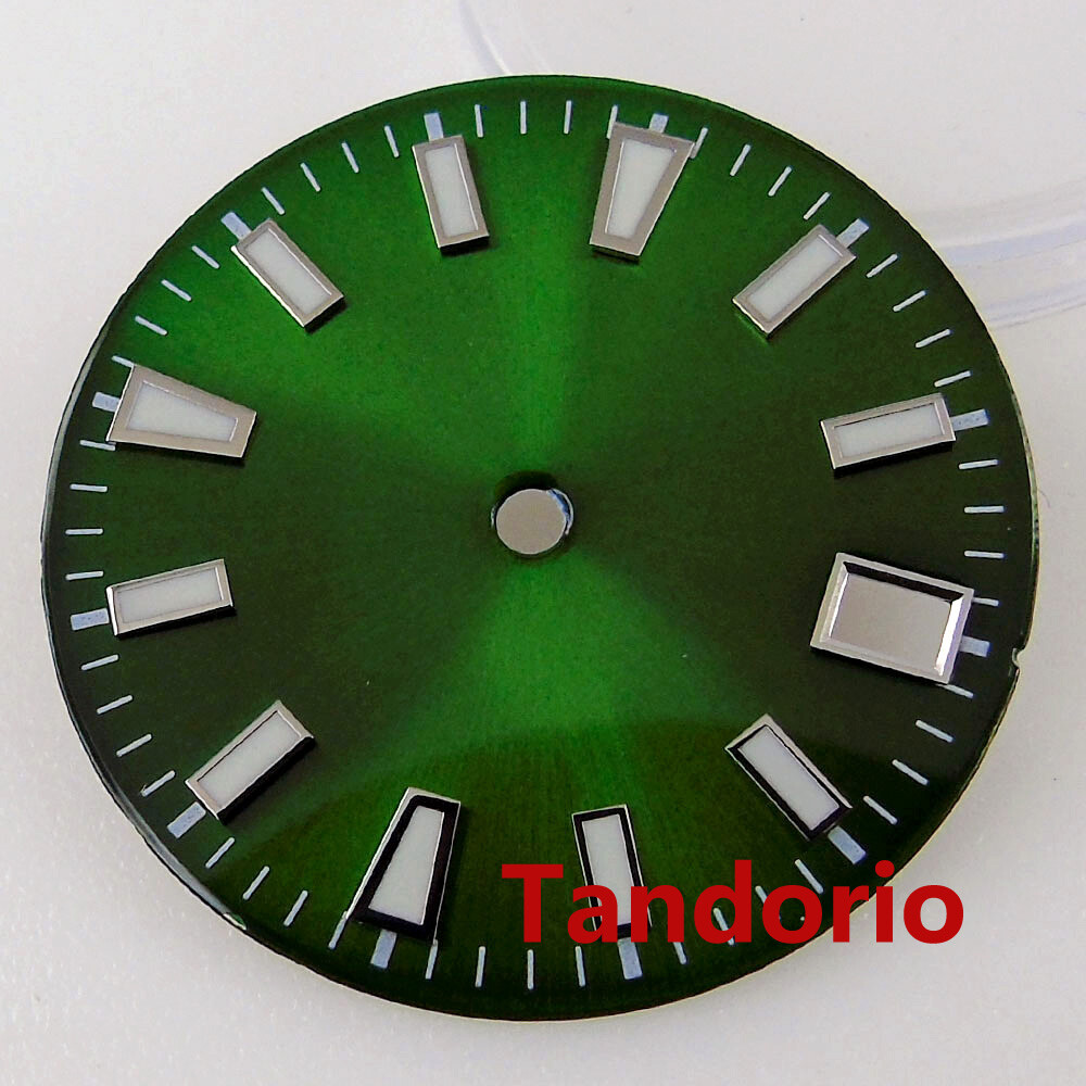 28.5mm Sterile Sunburst Watch Dial Date Lume Fit NH35A NH36A Automatic Movement
