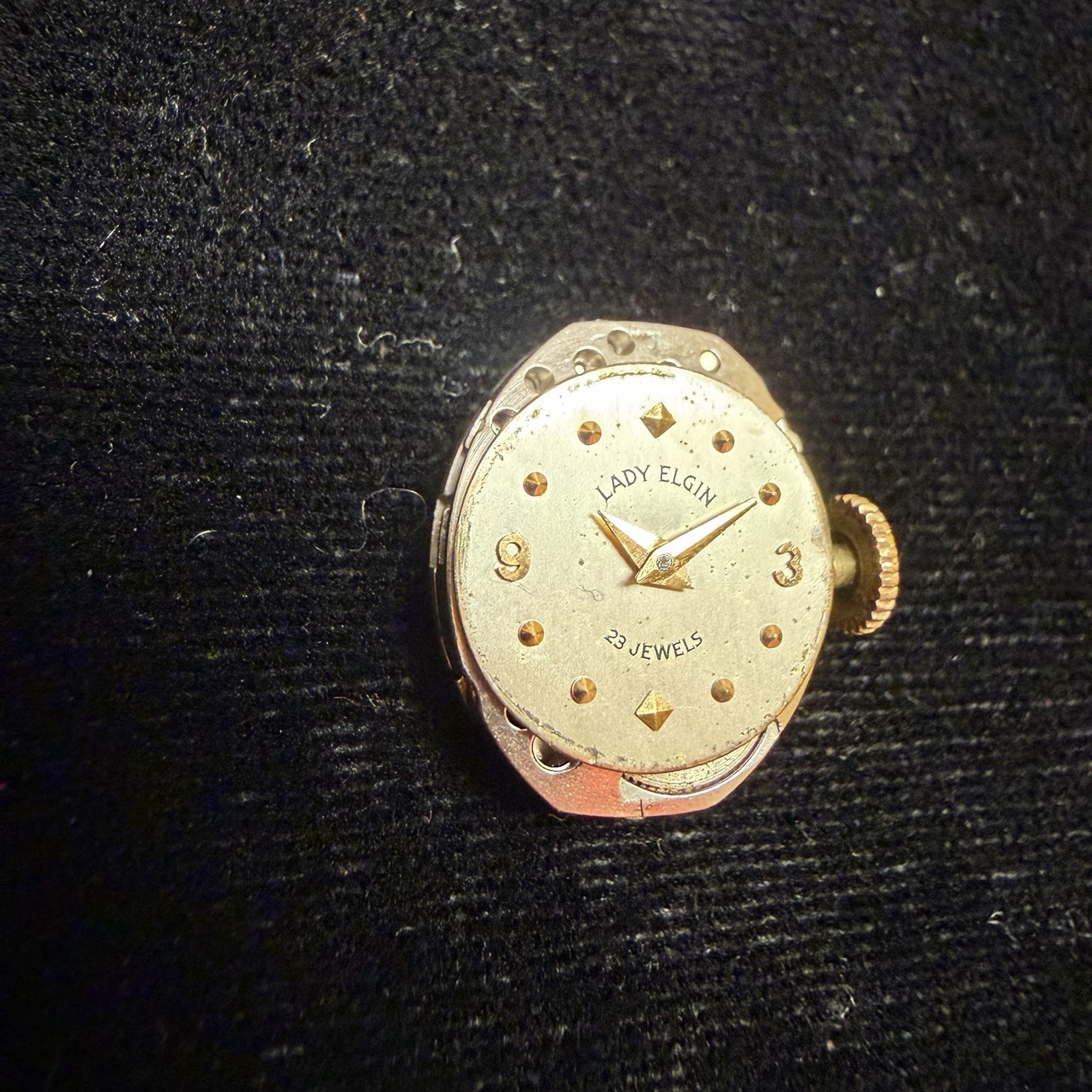 Vintage Lady Elgin Cal 740 Women’s Watch Movement 23j 23 Jewels USA Parts Repair