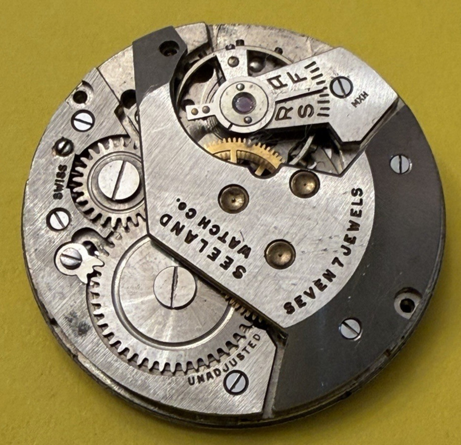 Vintage Crosby Seeland7 Seven Jewel Watch Movement – 26mm – Untested – For Parts