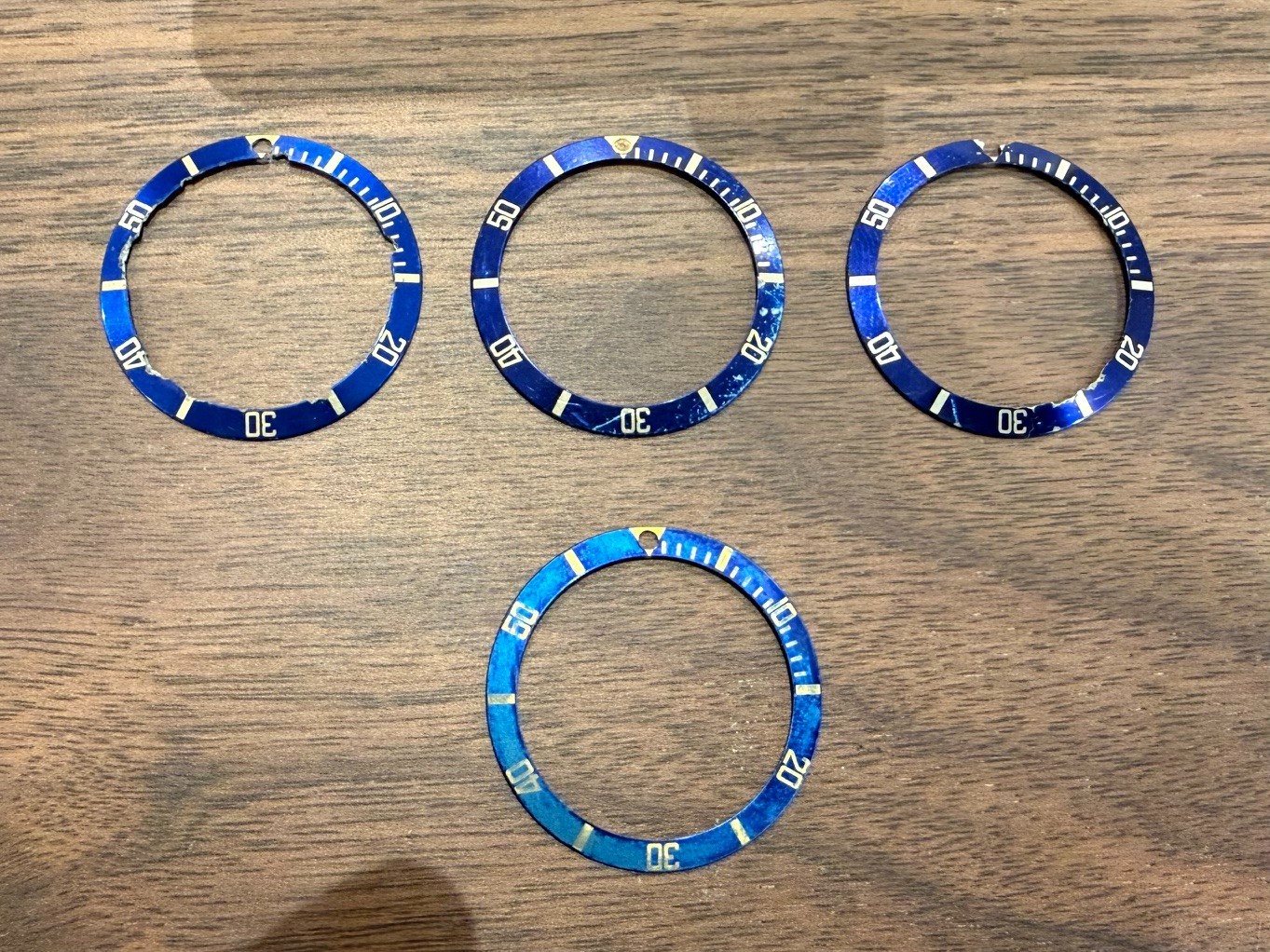 Genuine Rolex Submariner blue bezel Inserts 40MM Submariner 16803 16613 16618