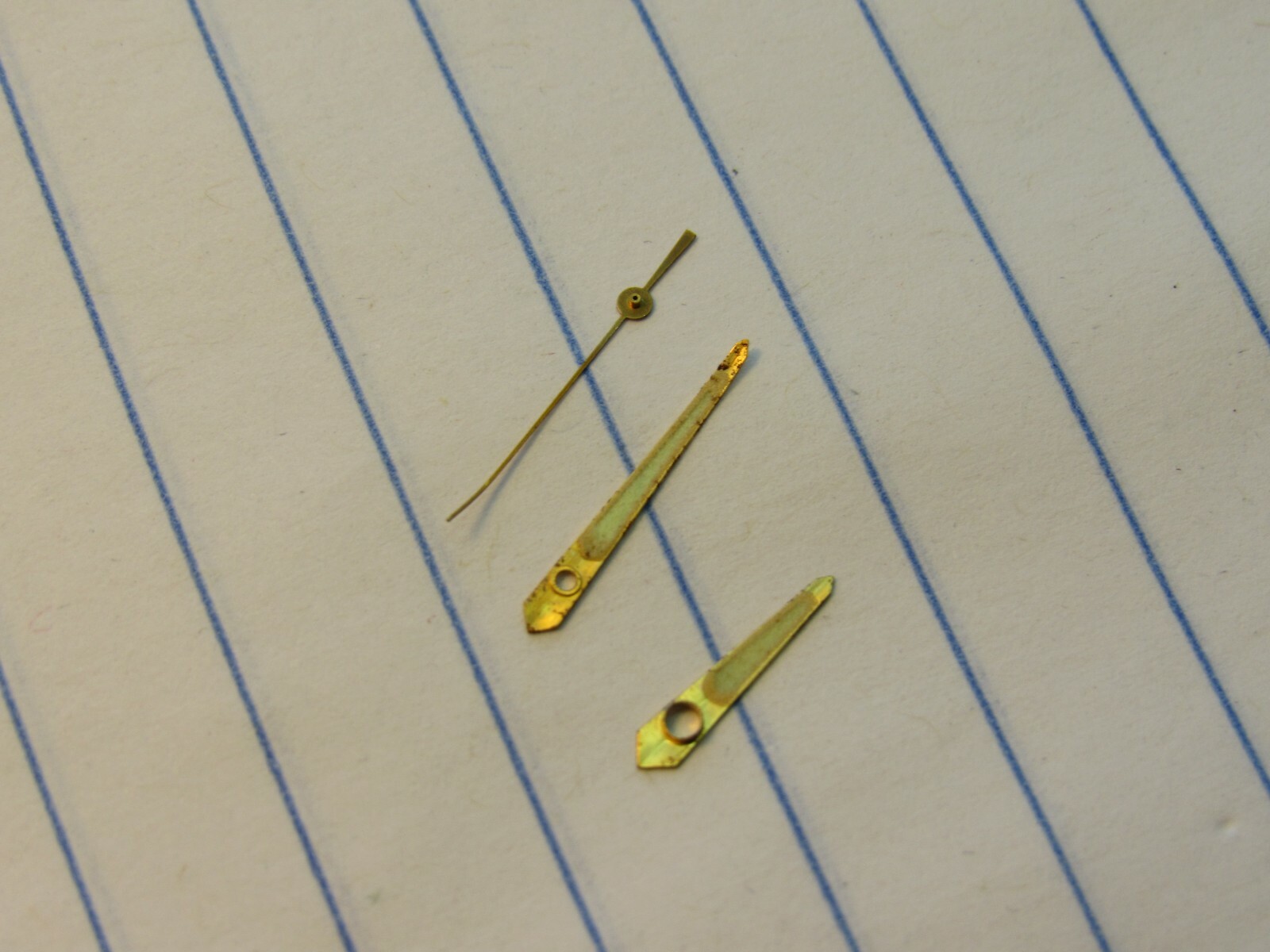 NOS Bulova Accutron 214 218 140 142 143 Watch Hands GDAP Trit Gold Tone