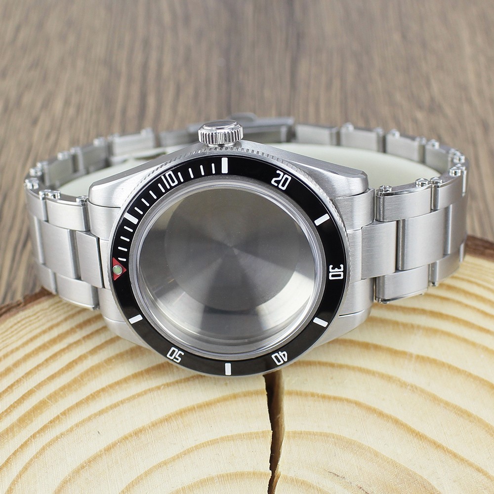 Sapphire 39mm Diver Watch Case+Fine Steel Bracelet 10ATM For Seiko NH35 Movement