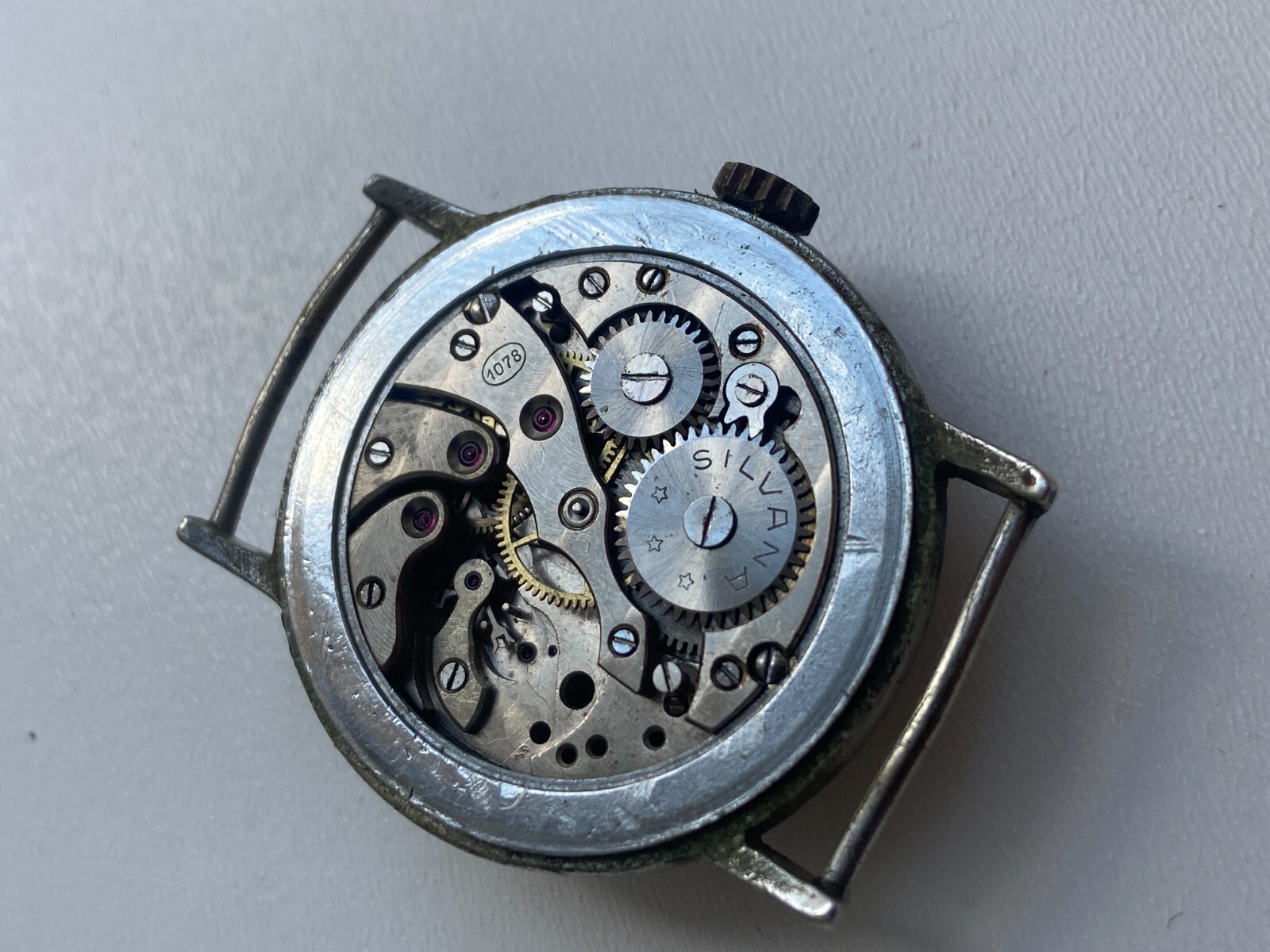 Vinatage watch parts MOVMENT SILVANA 1078 ANCRE CHRONOMETER