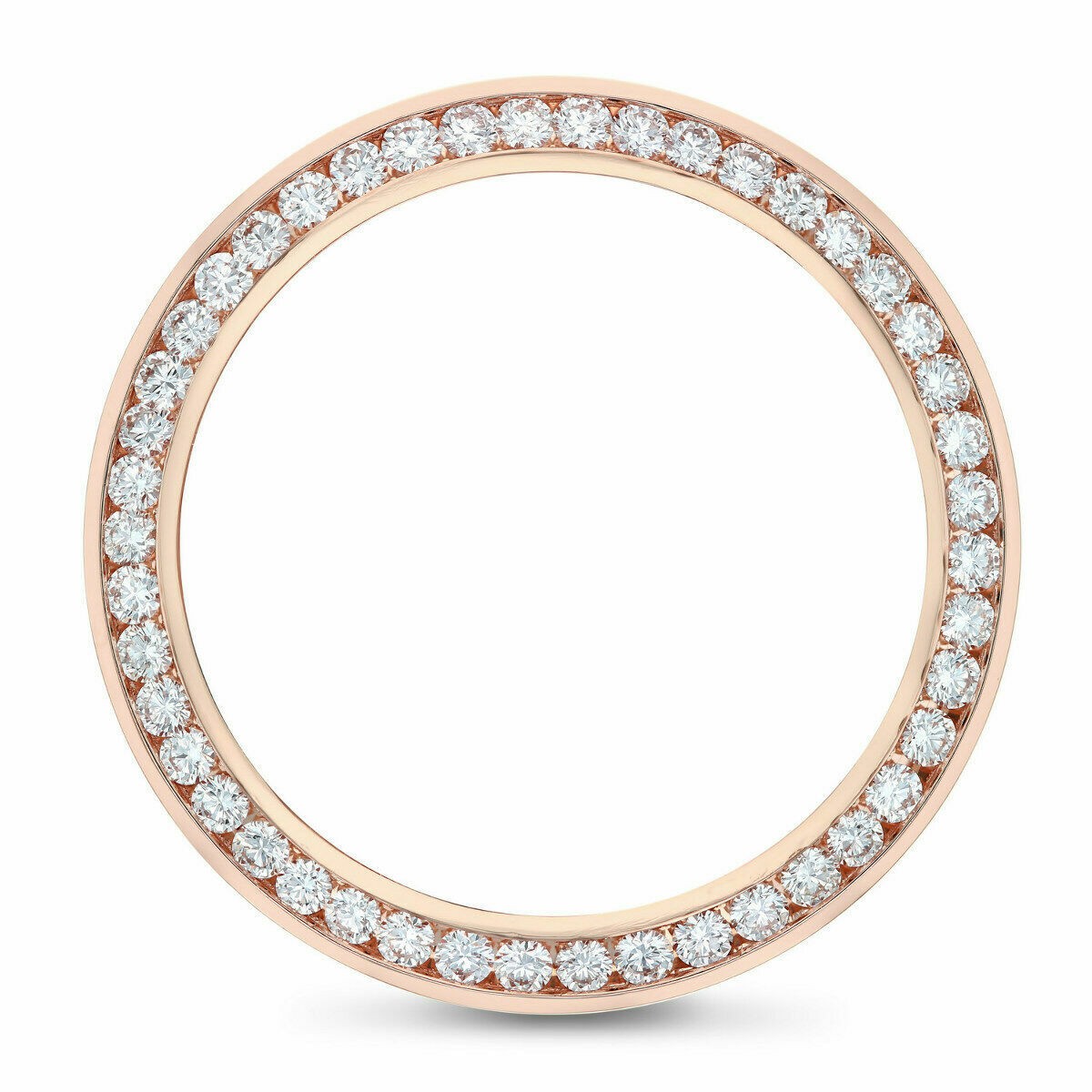 3.15CT CHANNEL NATURAL DIAMOND BEZEL FOR ROLEX DATEJUST 2 41MM ROSE GOLD 116301