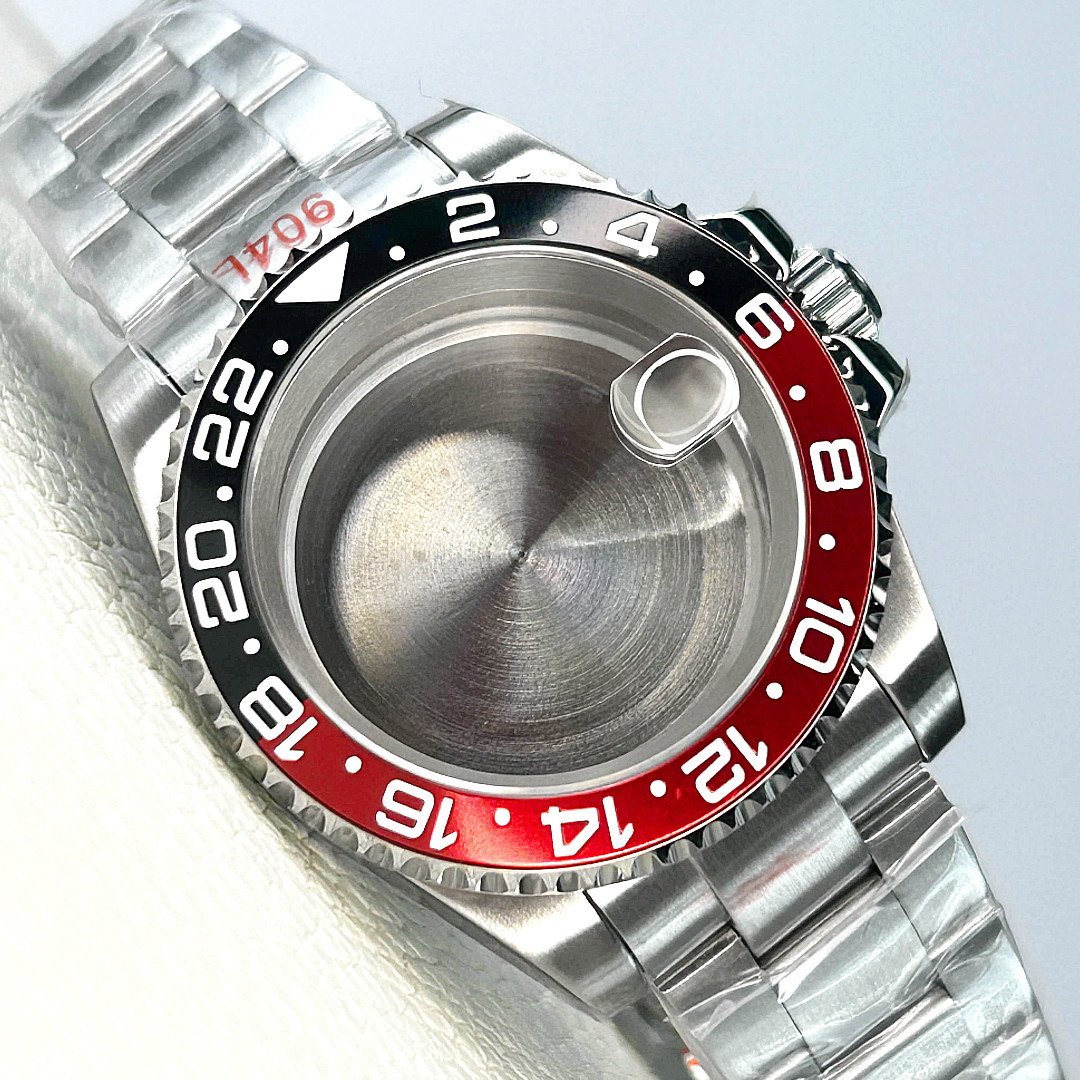 40MM Red Blue Black GMT Coke bezel 20ATM Sapphire Watch Case Fit NH34 NH35 NH36
