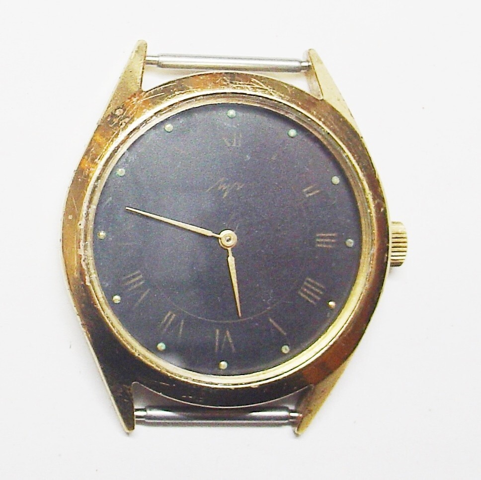 Vintage Mens watch Luch Belarus (USSR) Black Dial