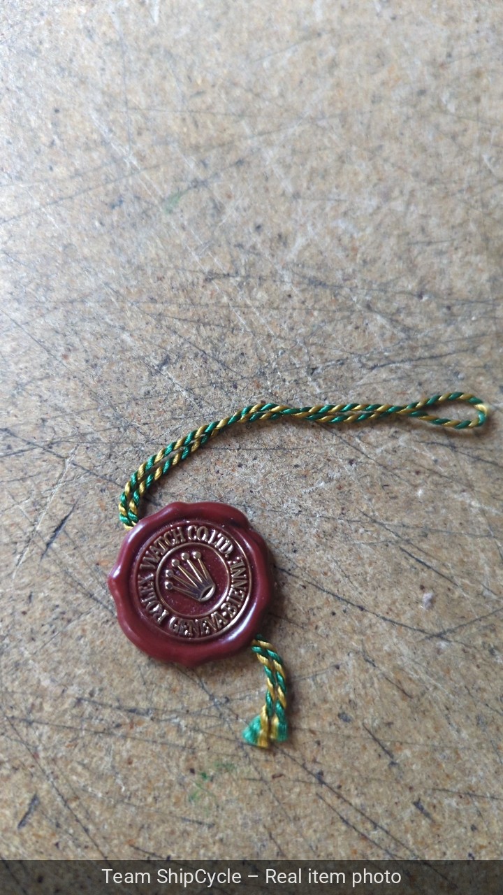U57534 Rolex Red Seal Hang Tag Frog Foot Hang Tag 1970s ORIGINAL G2U