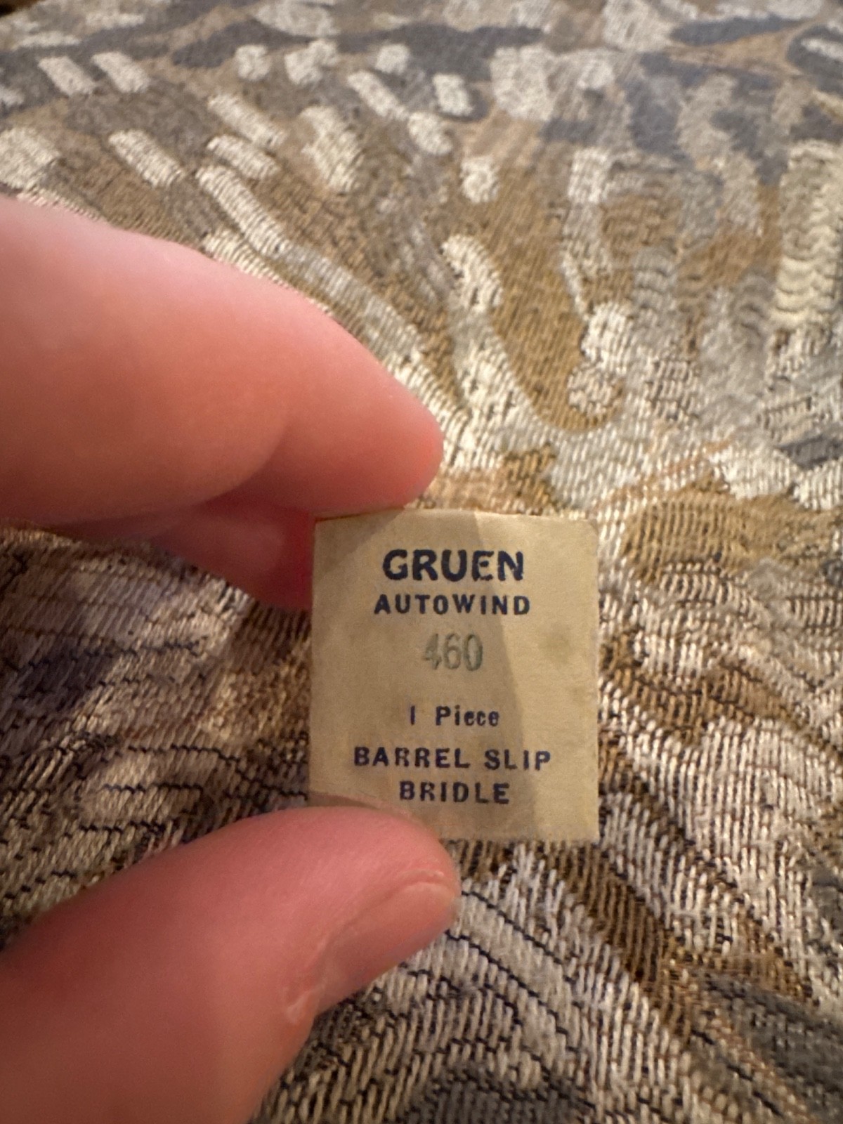 Watch mainspring Gruen 460 barrel slip bridle # 7