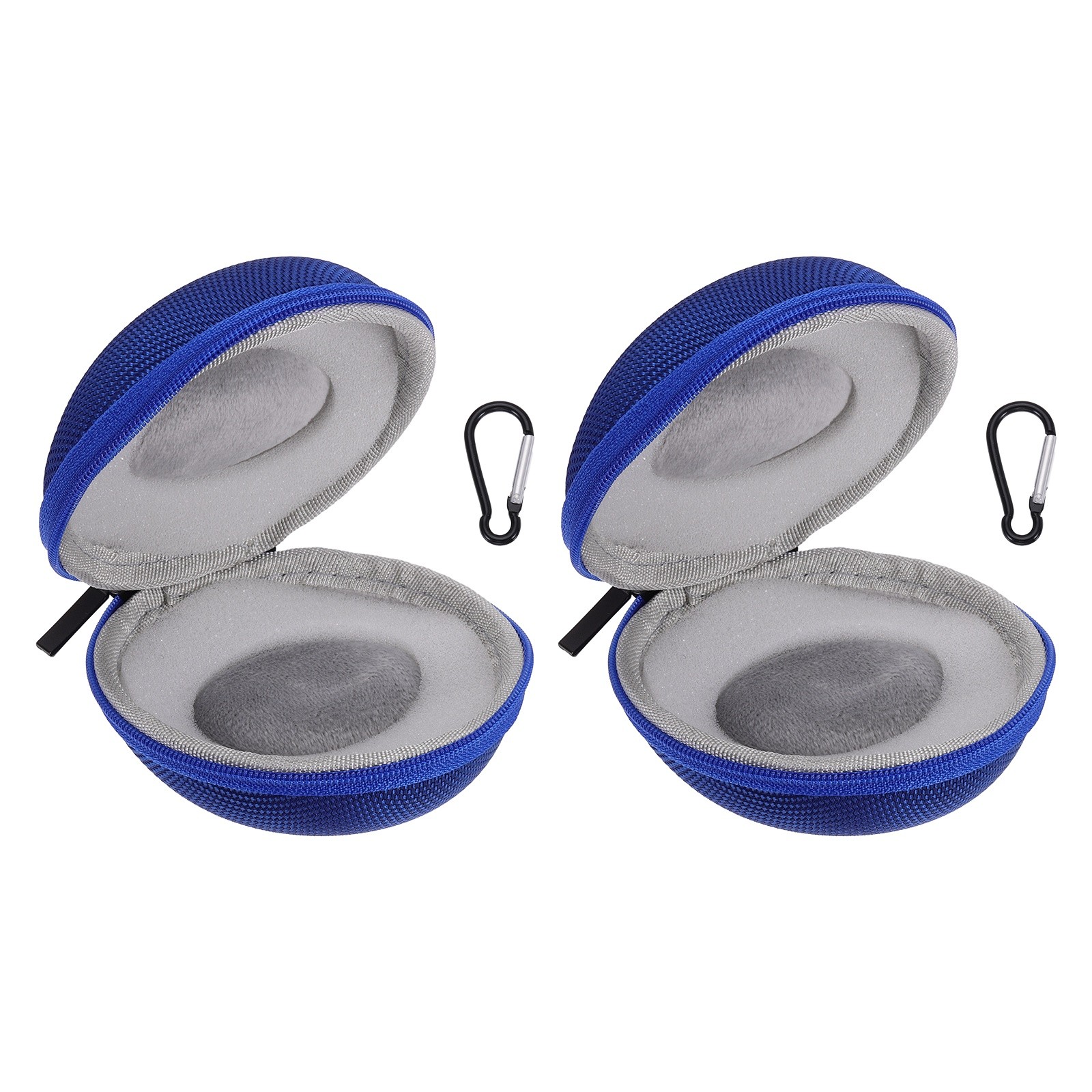2pcs Watch Travel Case 1 Slot Velvet Watch Storage Box Up to 50mm / 2 Inch, Blue