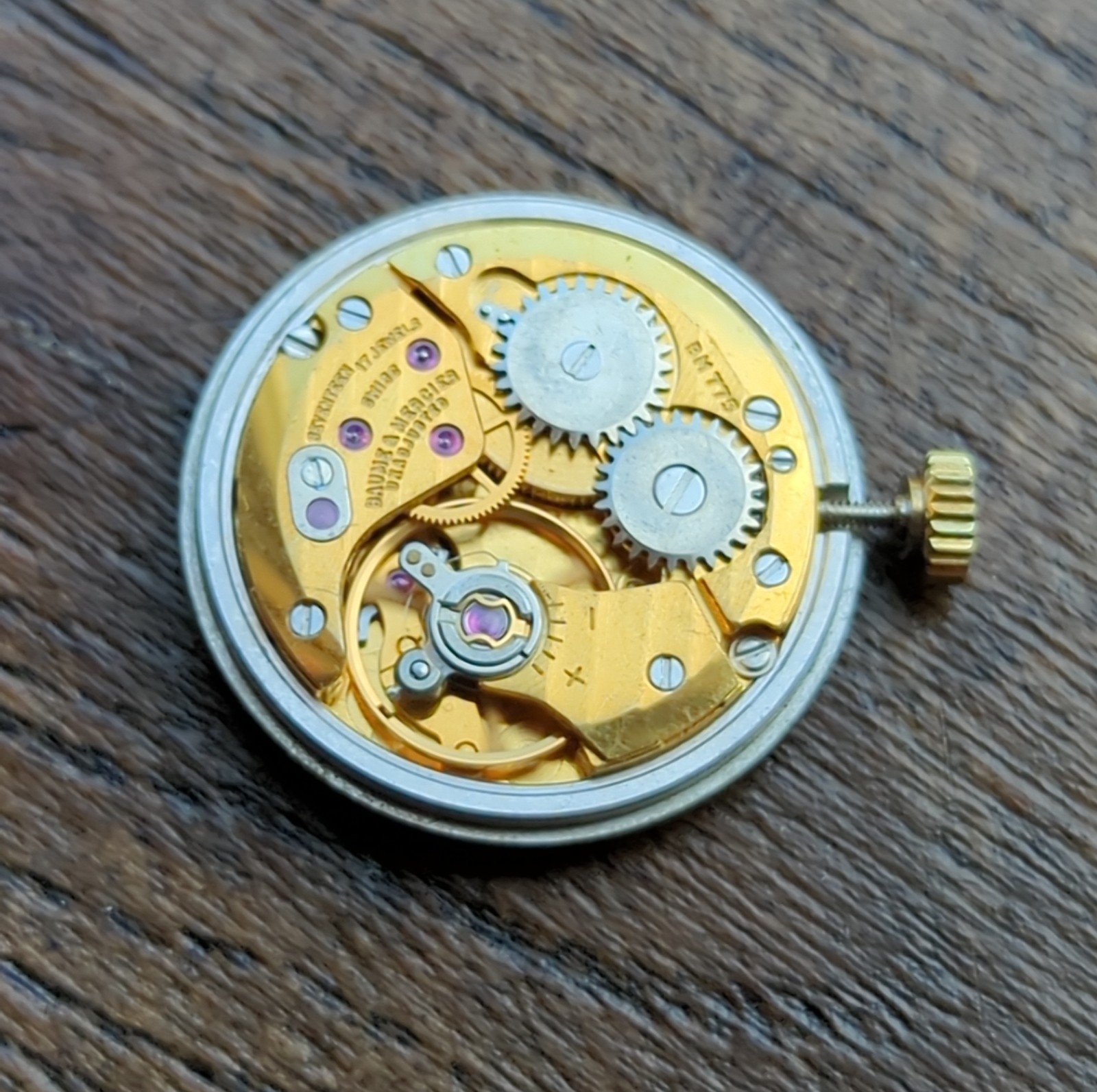 Baume Mercier BM775 ETA 2512 Watch Movement Working Tiger Eye Dial (AQ51)