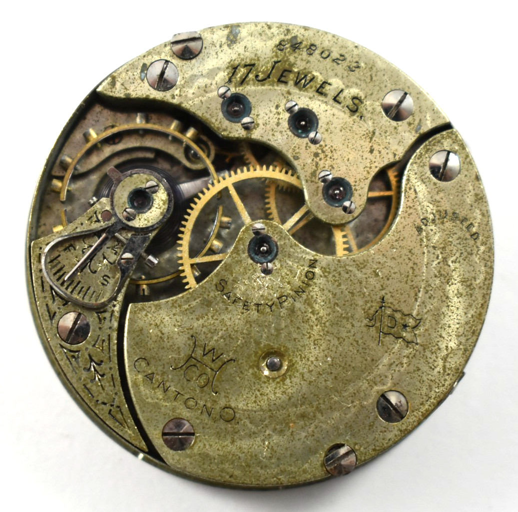 Vintage Hampden Grade 107 D Star 16s 17J Hunting Pocket Watch Movement lot.rf