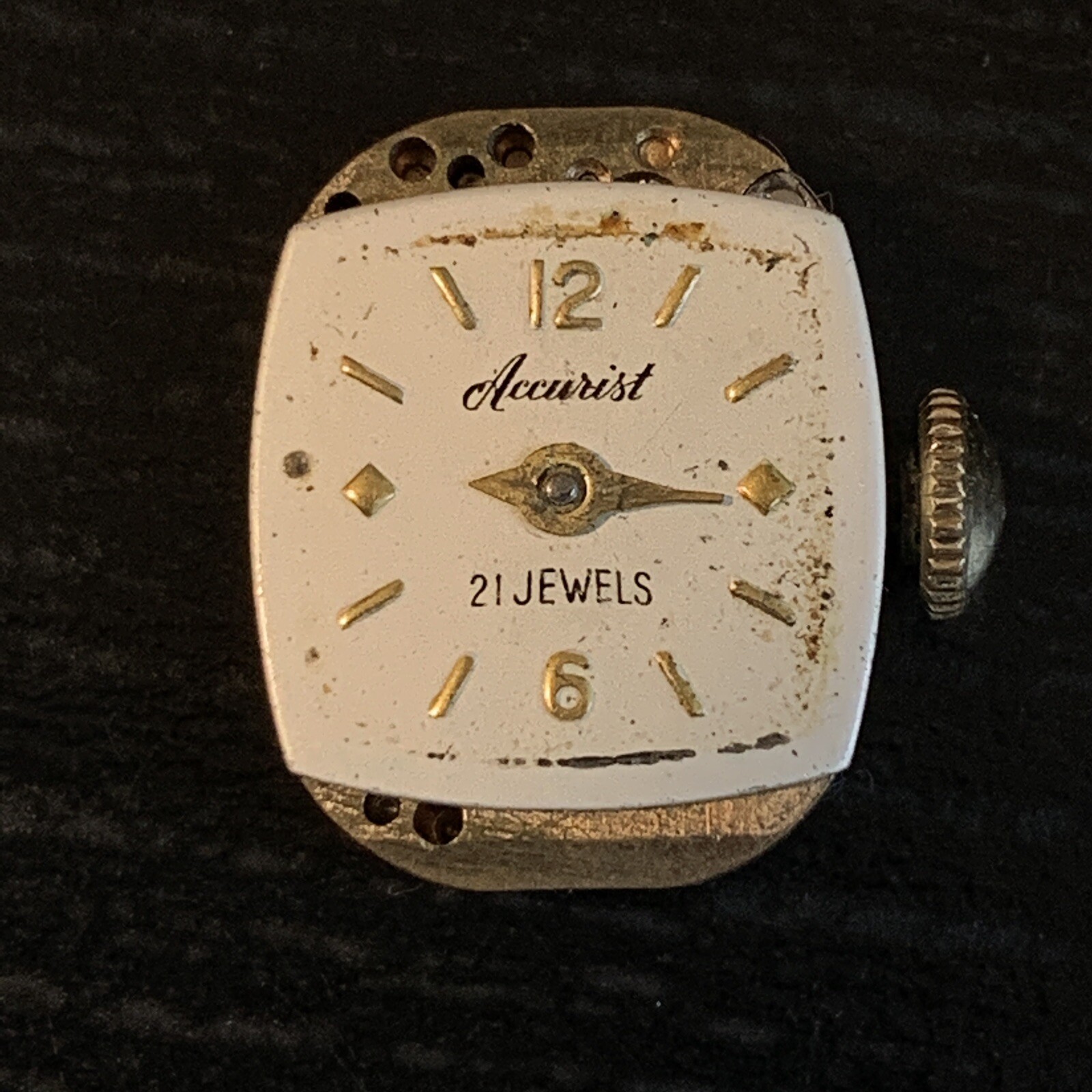 Vintage Hilton Accurist watch movement 17 jewels swiss parts and repair