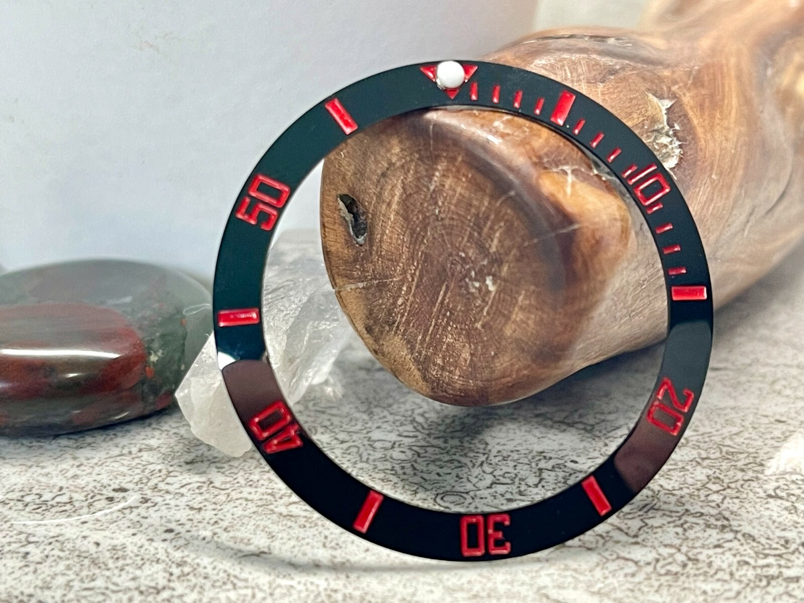Ceramic Black/Red “Sub” SLOPED Bezel Insert for Seiko SKX SRPD MOD- US Seller
