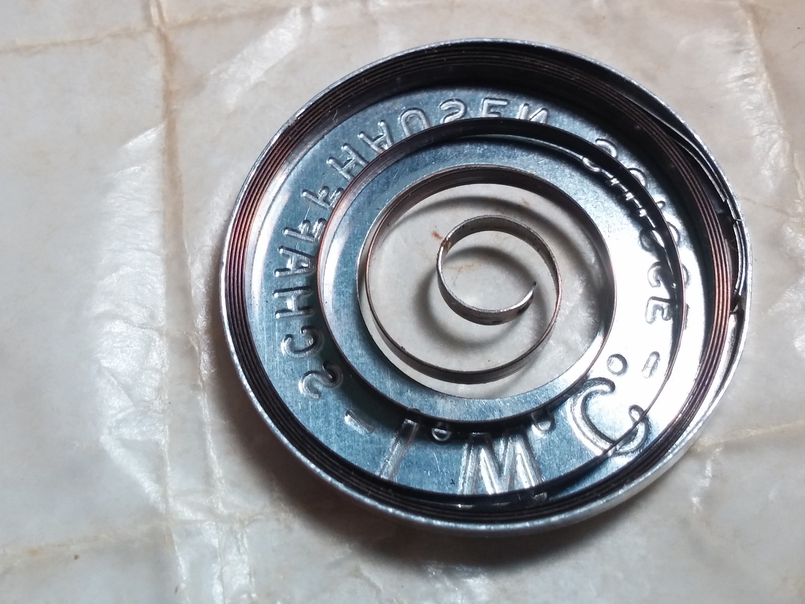 Genuine IWC ligne 19 cal H.5 mainspring, no 4303, for watch repair