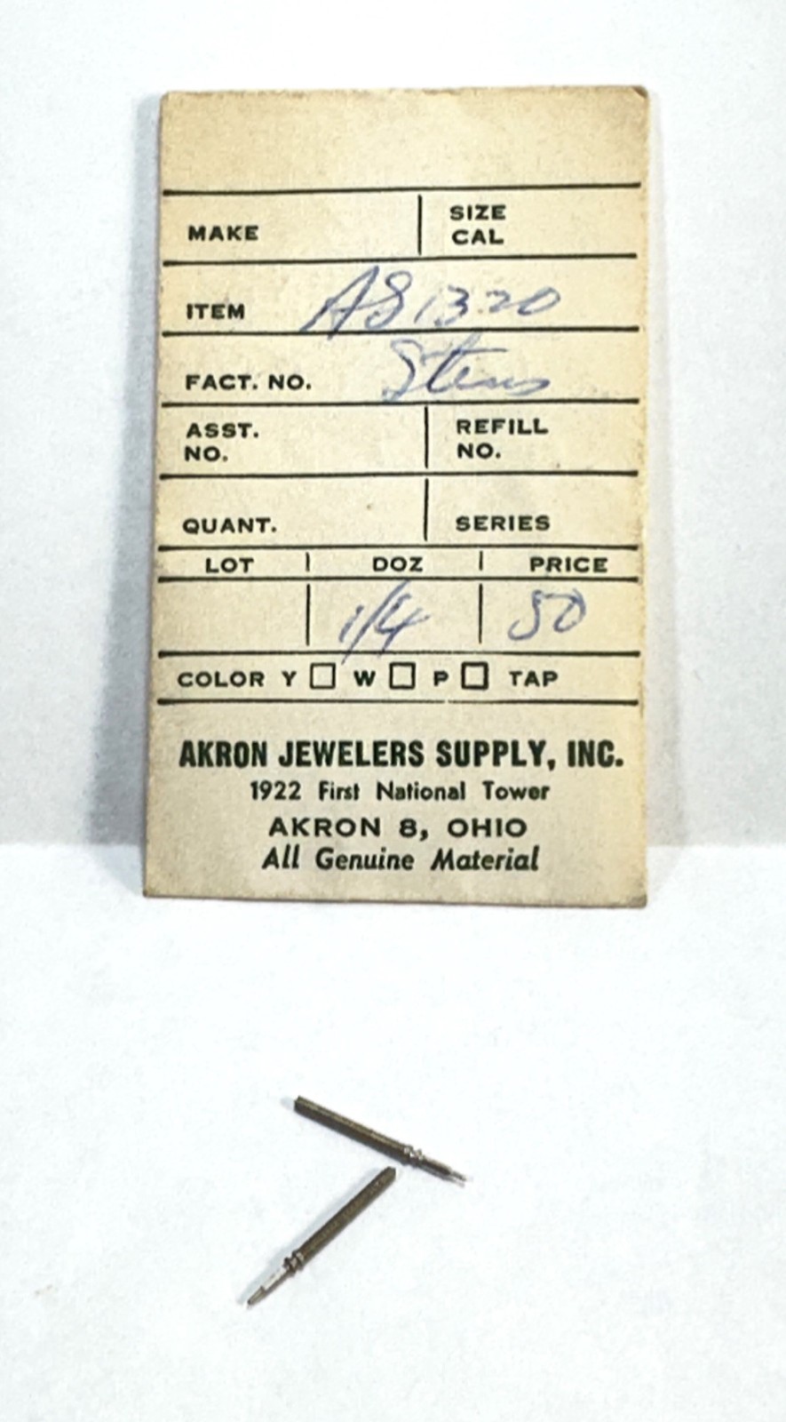 A. Schild AS1320 Winding Stems, (2 Stems) NOS in Suppliers Original Packaging
