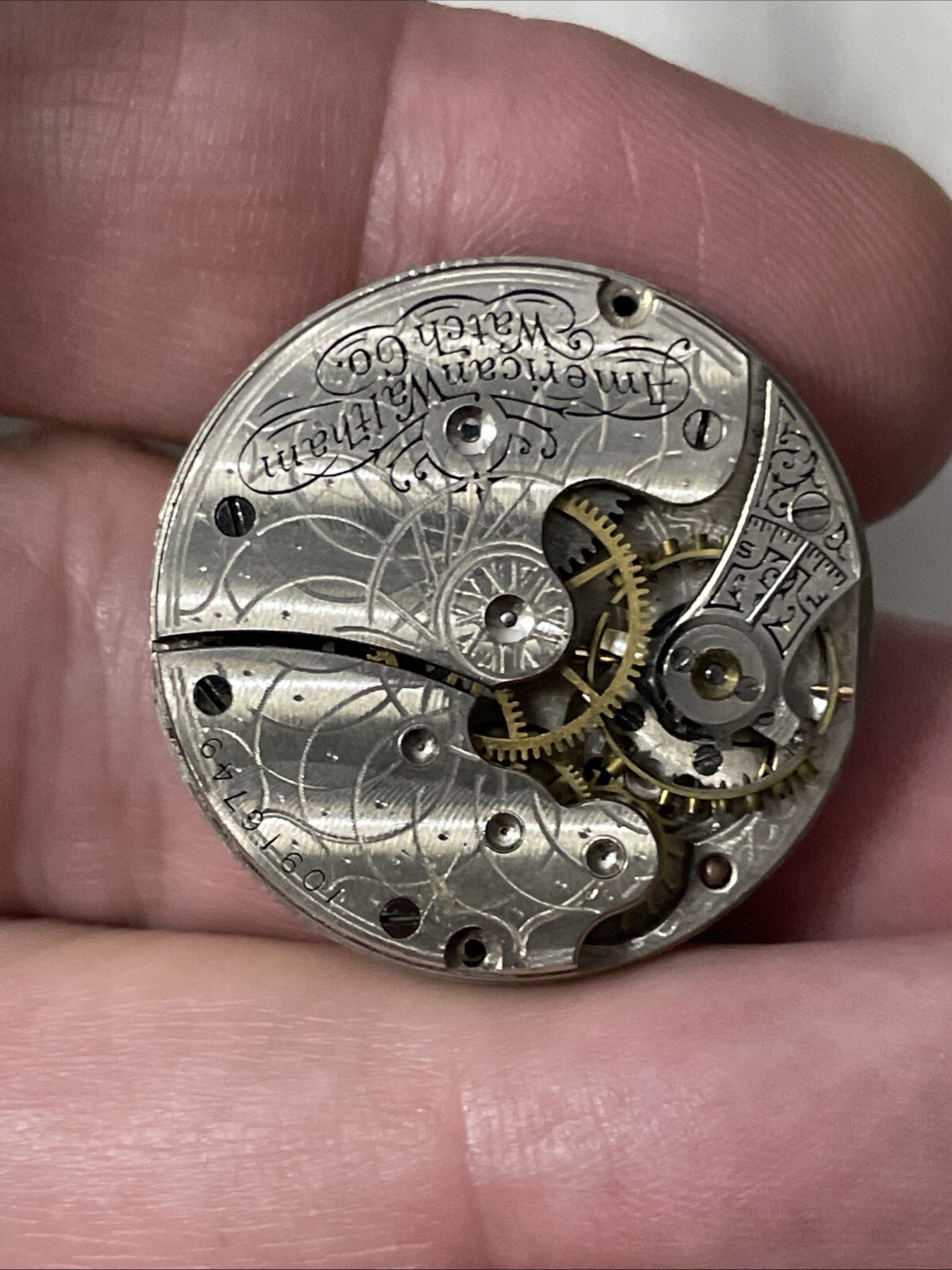 Waltham Pocket Watch Movement Grade Seaside Model 1891 0s 7j For Parts Or Repa
