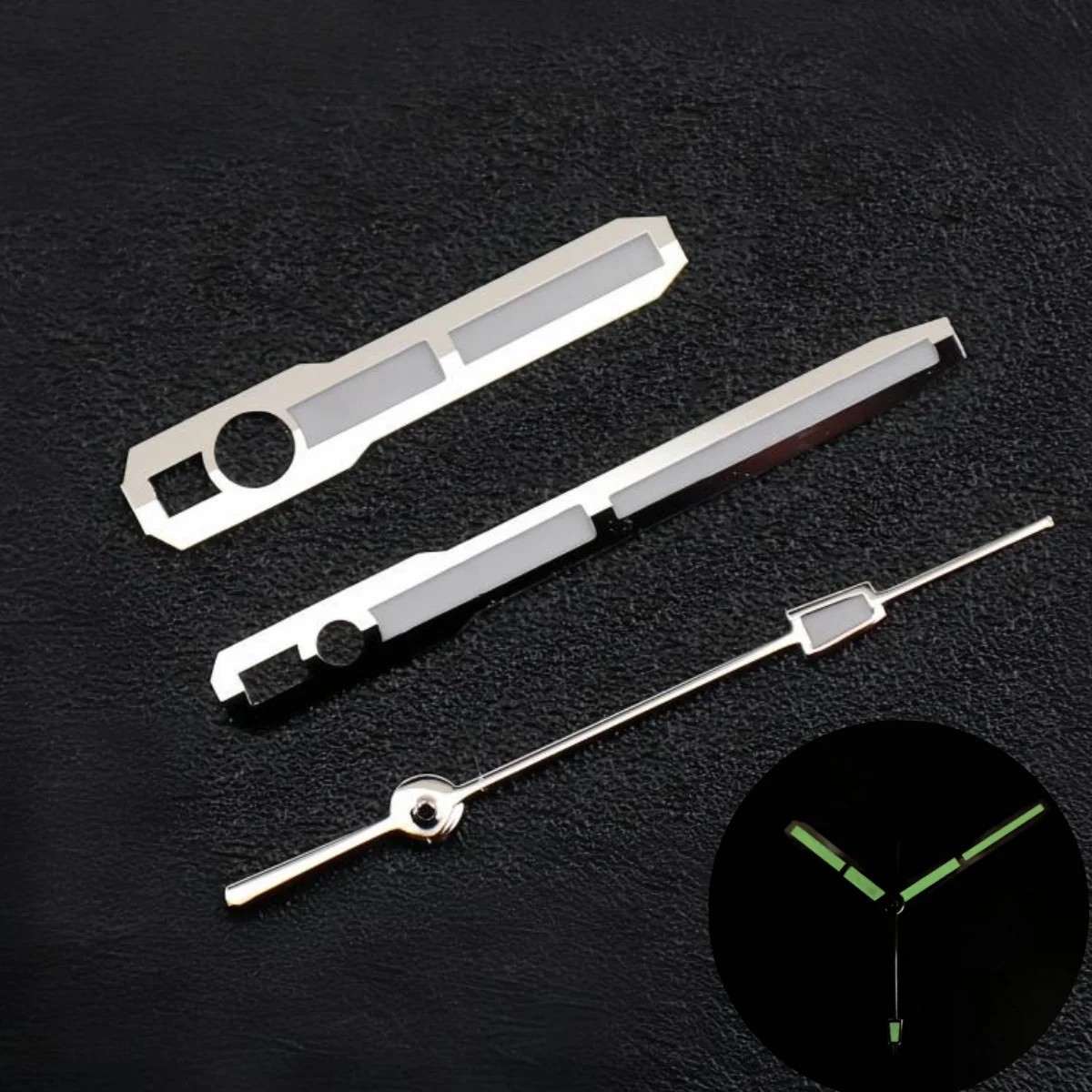 C3 BGW9 Blue Green Lume Hands For NH35 NH36 NH34 Movements SKX Style Mod Part