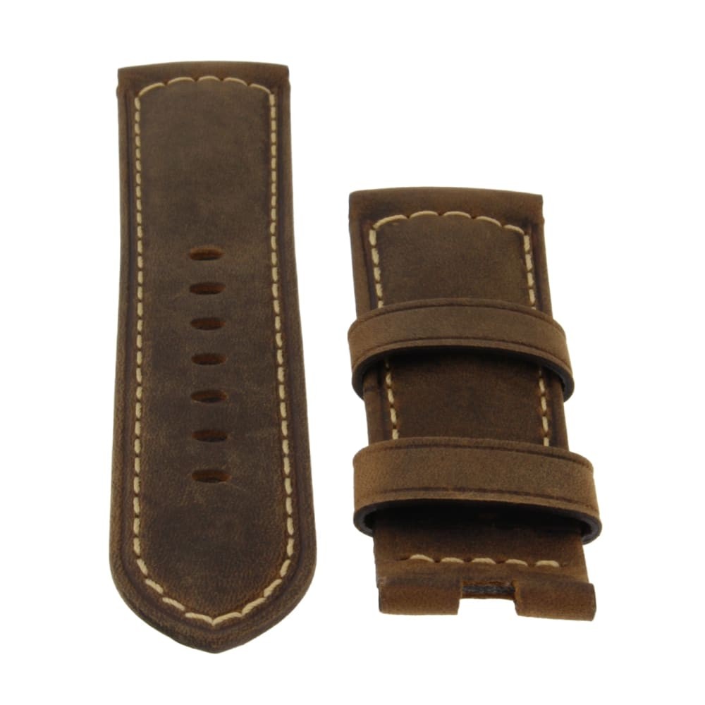 Panerai Original Factory 24x22mm Mens Brown Calf-Skin Strap Never Worn
