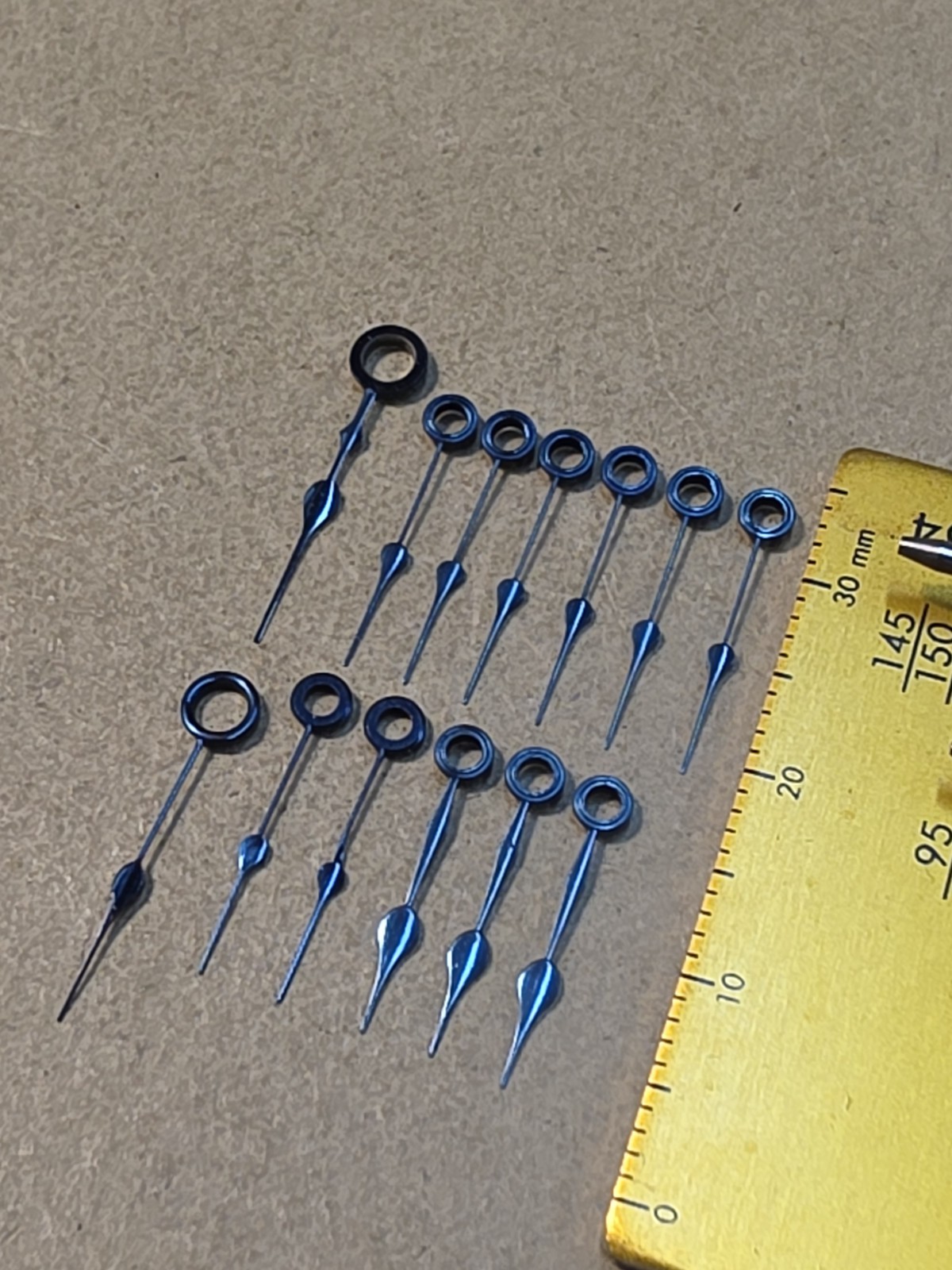 Lot Of 13 Mixed American Pocket Watch Spade Hour Hands-18s×2, 16s×11