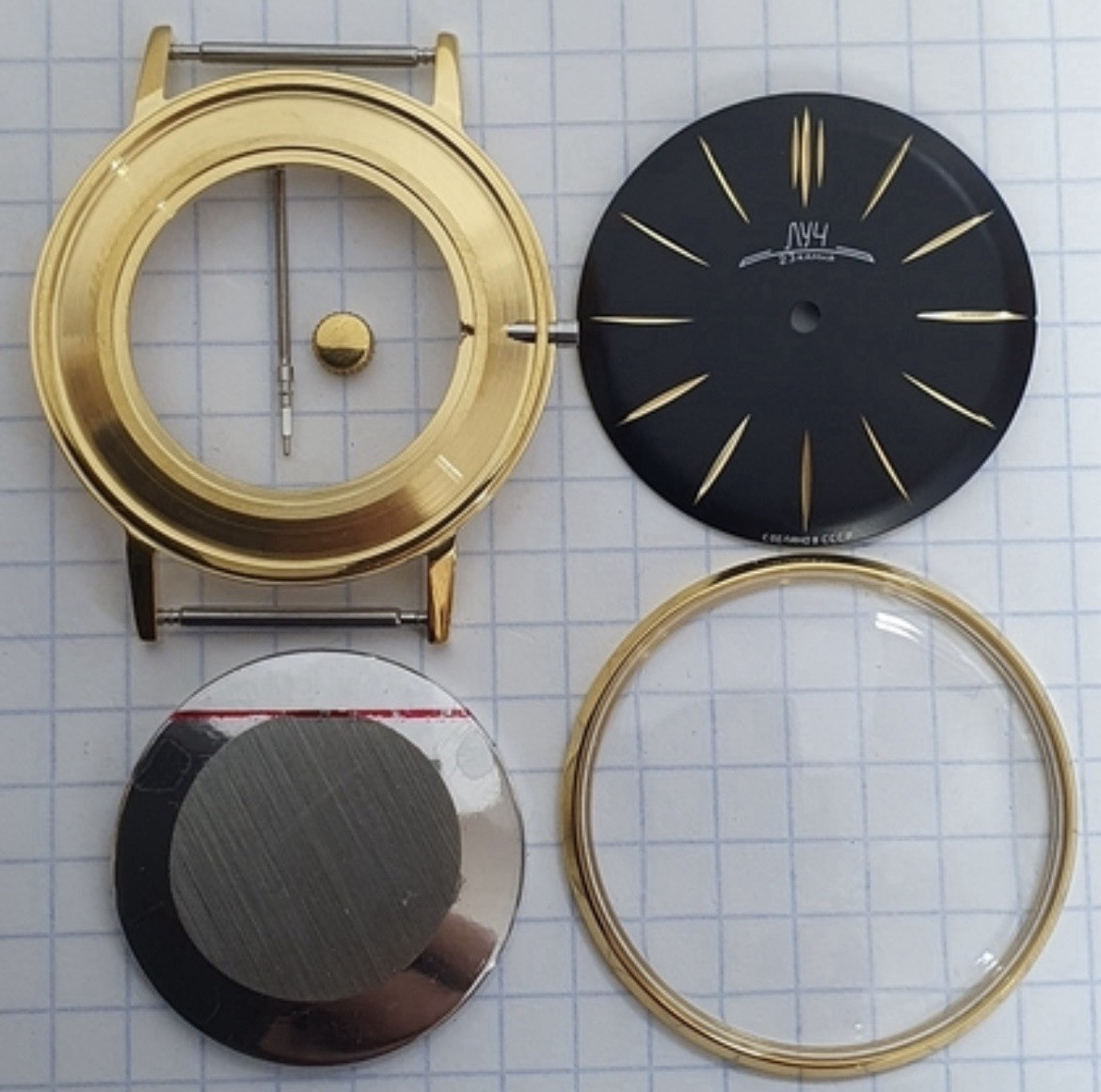 Luch Marriage Watch Parts Set – Case Dial Hands – No Movement – Aftermarket
