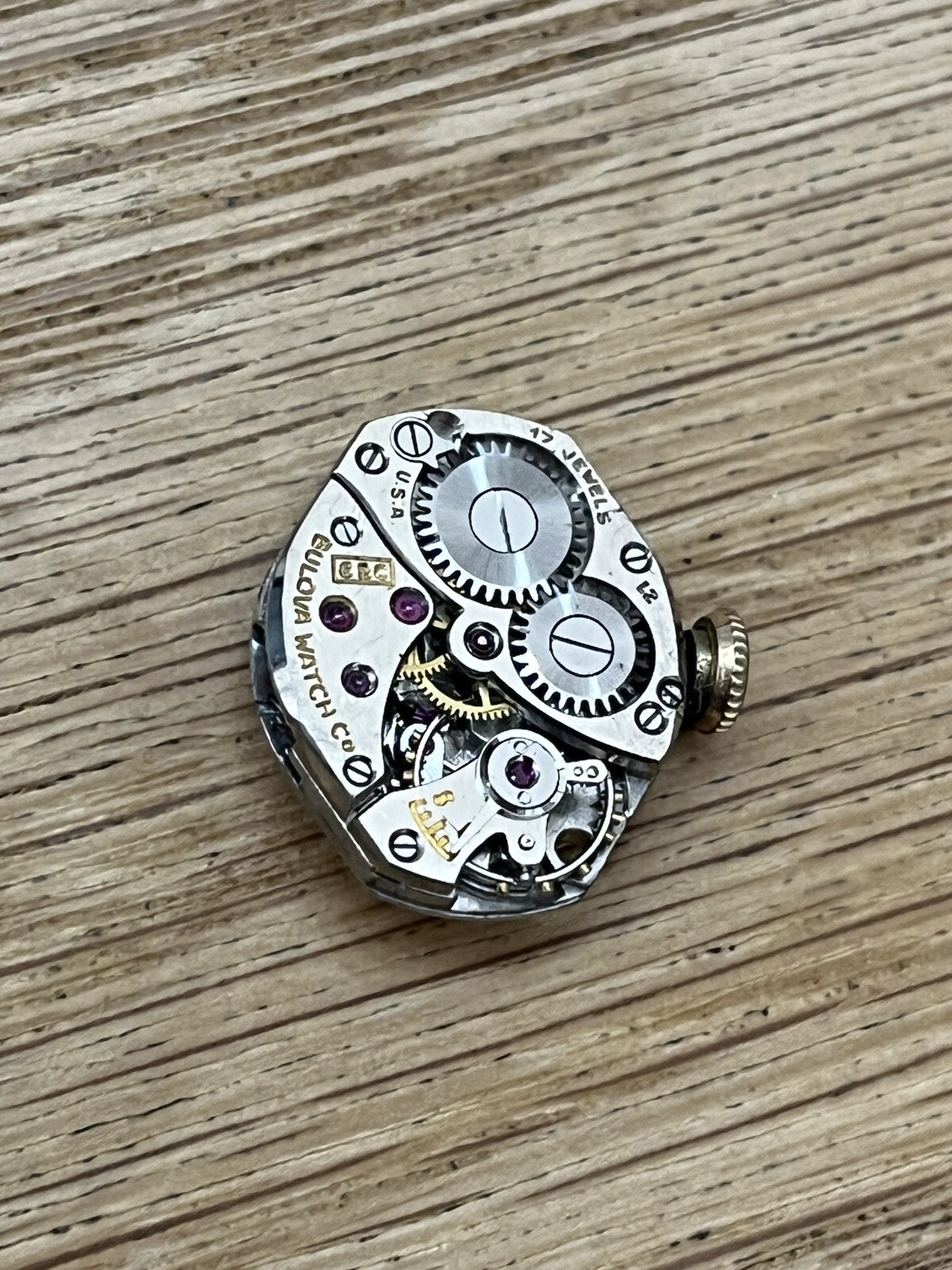 1952 Bulova 6BC 17 Jewel Ladies Wristwatch Movement w/10k GF Band BIN 14.99
