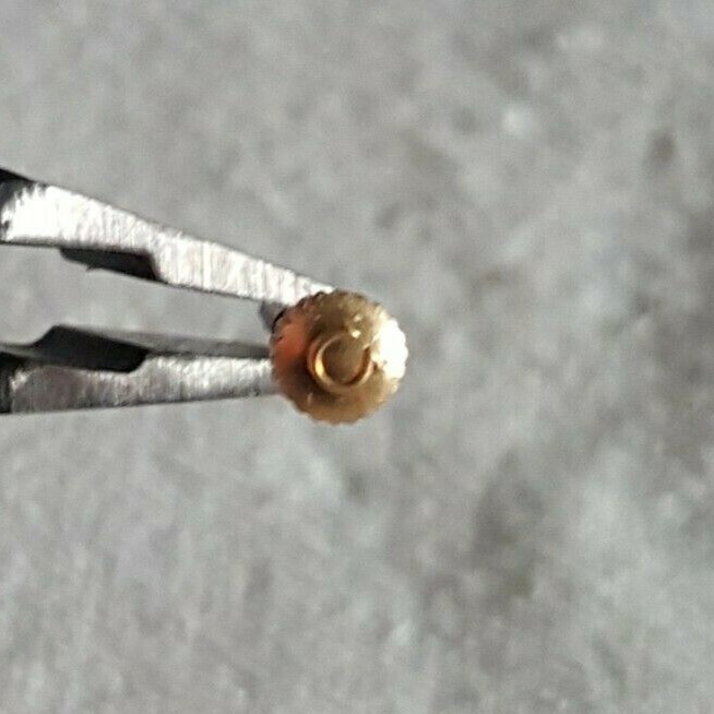 Omega Water Resistant Gold Plated Crown Part Number 63102
