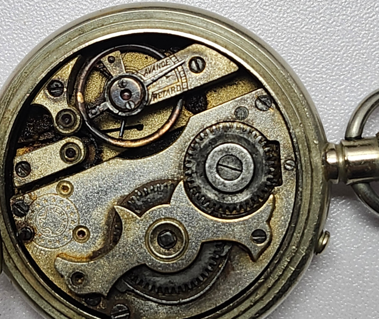 Swiss Hermes Pin-Set Cylinder Pocket Watch Movement & Case Parts Repair