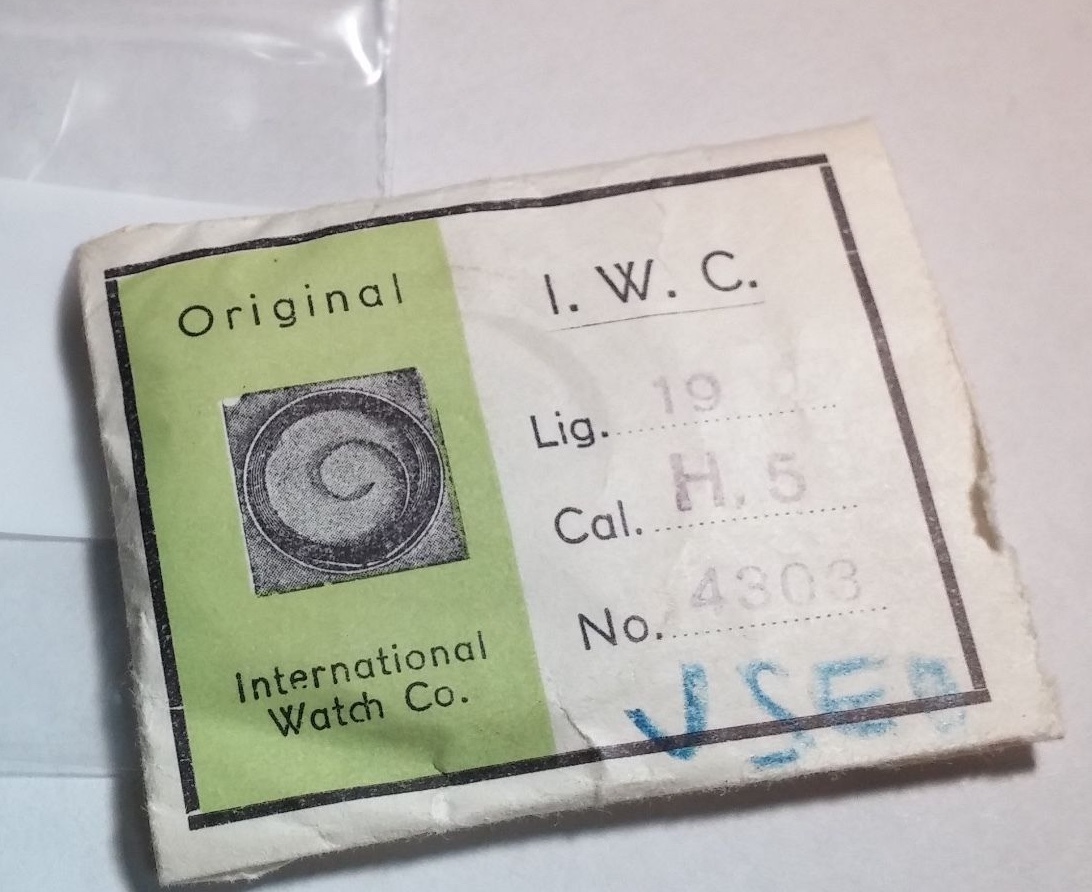 Genuine IWC ligne 19 cal H.5 mainspring, no 4303, for watch repair